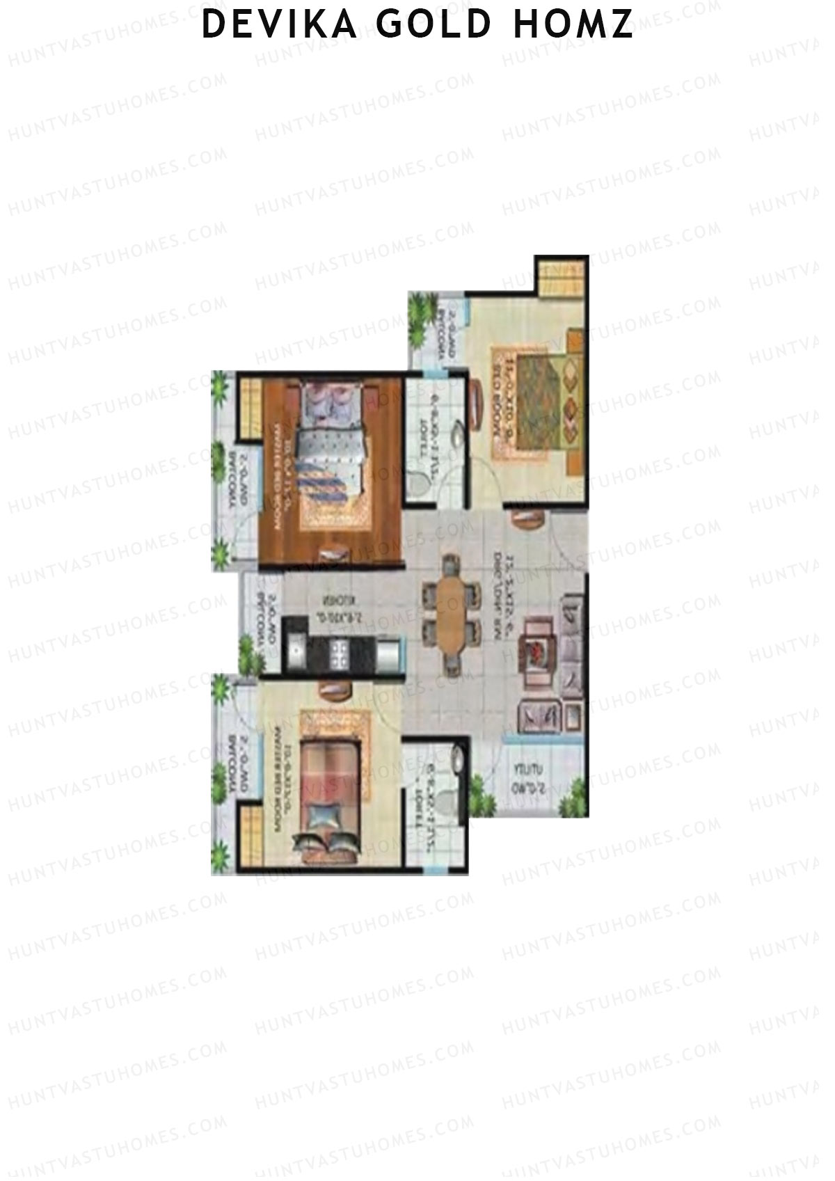 Devika Gold Homz Tower 5 Unit 5 Floor Plan
