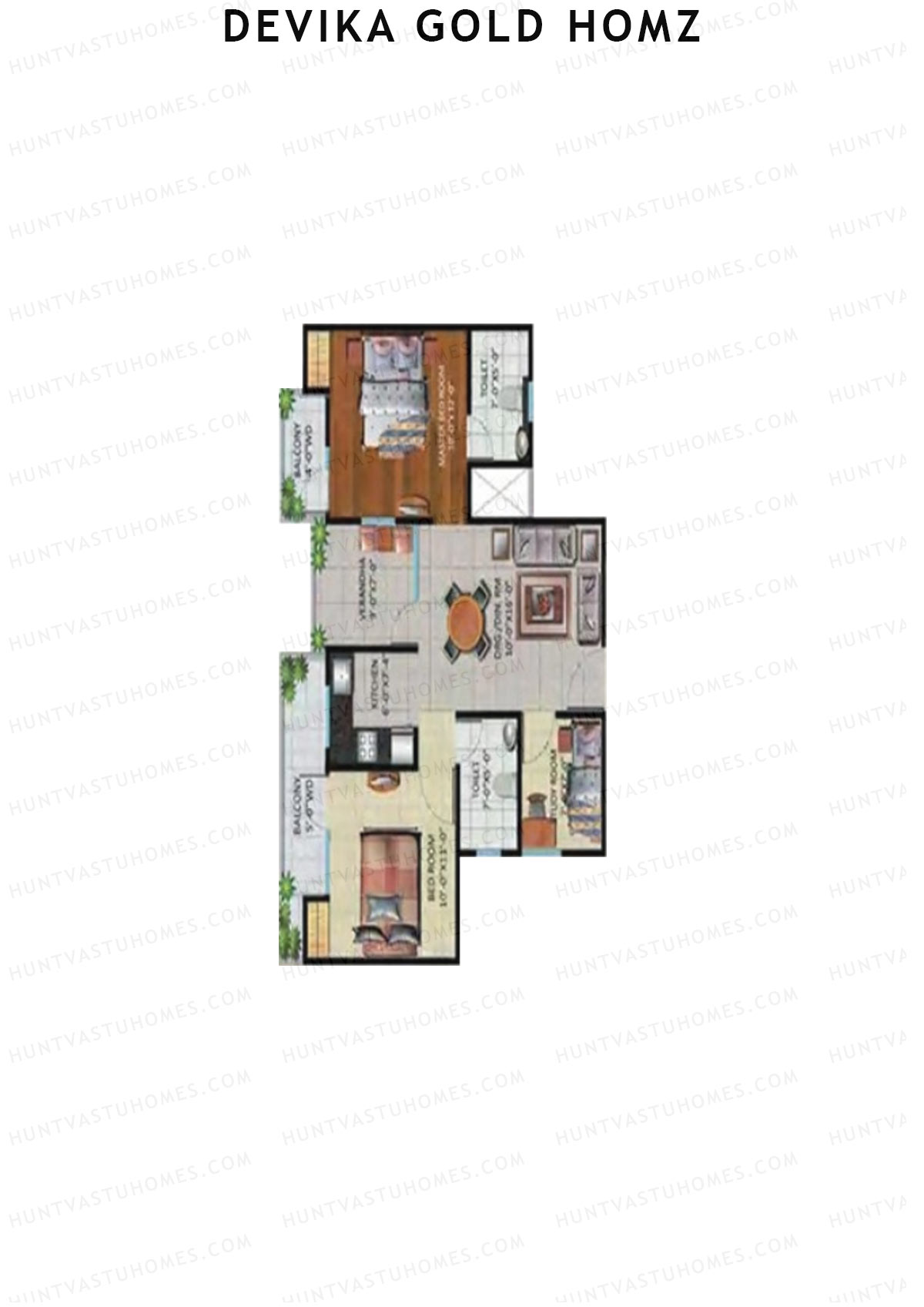 Devika Gold Homz Tower 7 Unit 1 Floor Plan