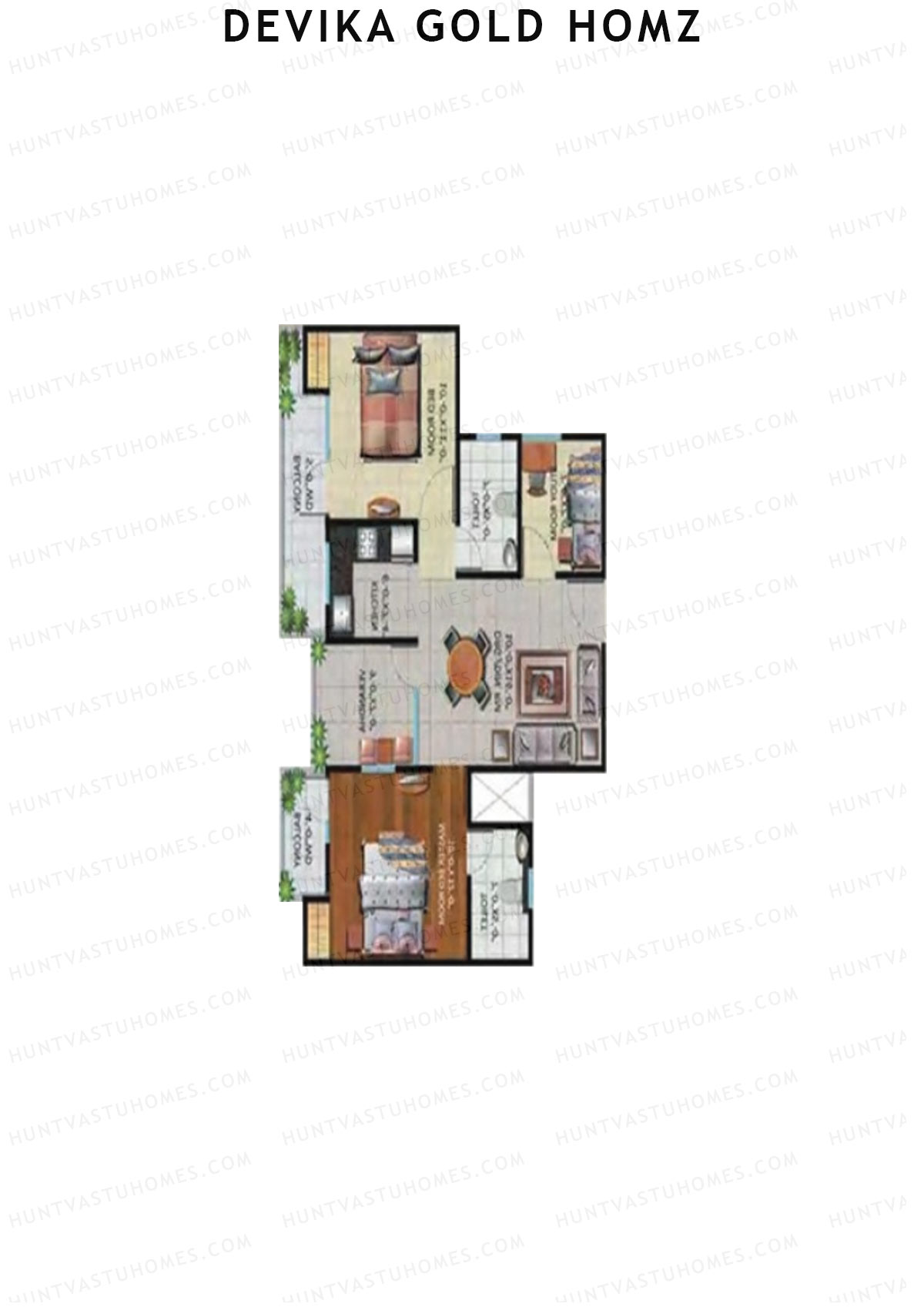 Devika Gold Homz Tower 7 Unit 4 Floor Plan