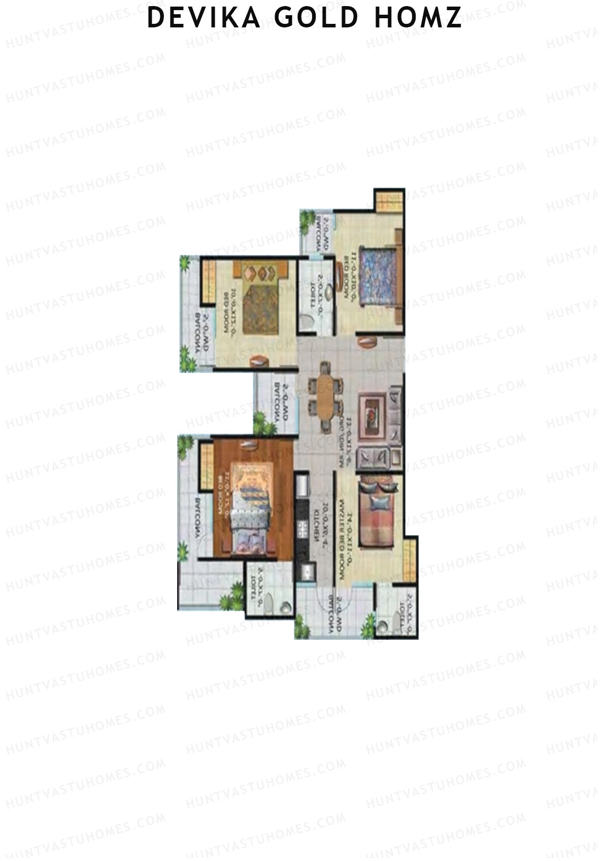 Devika Gold Homz Tower 7 Unit 5 Floor Plan