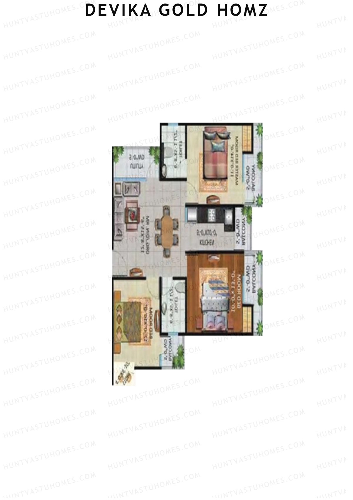 Devika Gold Homz Tower 7 Unit 7 Floor Plan