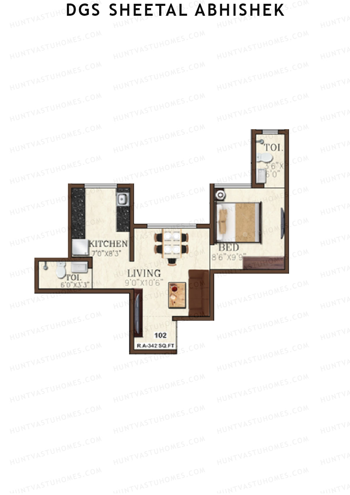 DGS Sheetal Abhishek Tower A Unit 2 Floor Plan