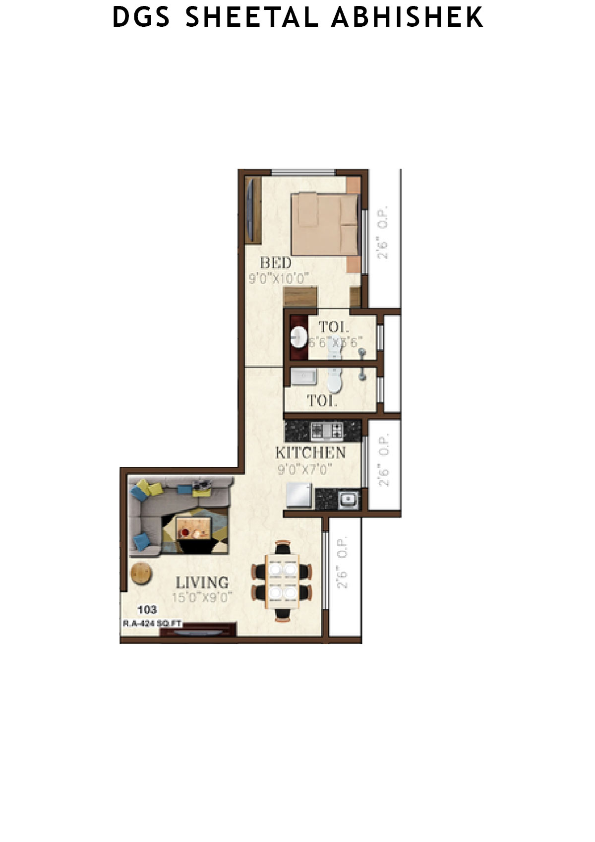 DGS Sheetal Abhishek Tower A Unit 3 Floor Plan
