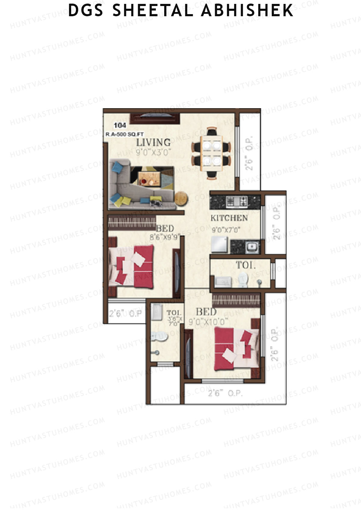 DGS Sheetal Abhishek Tower A Unit 4 Floor Plan