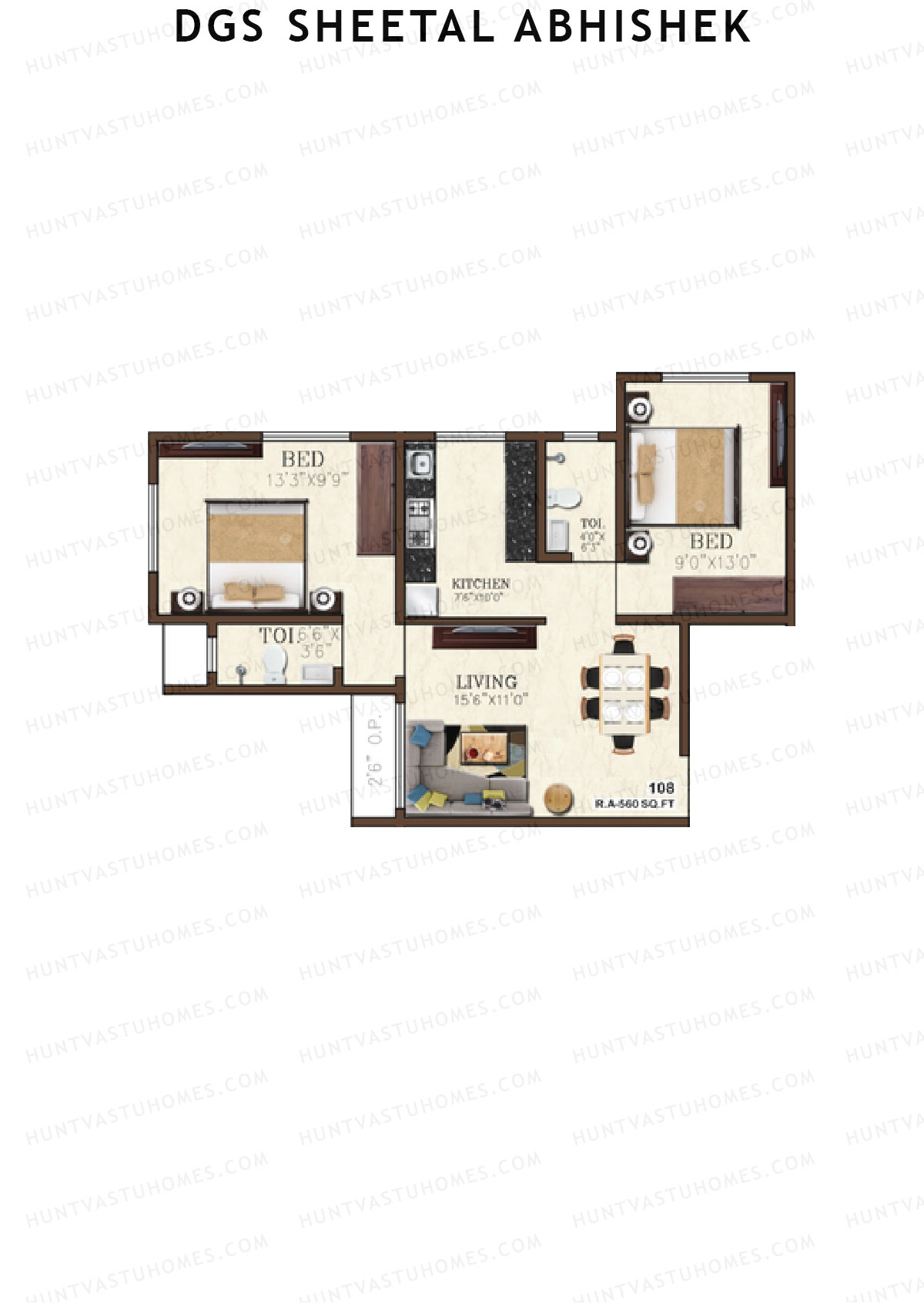 DGS Sheetal Abhishek Tower A Unit 8 Floor Plan