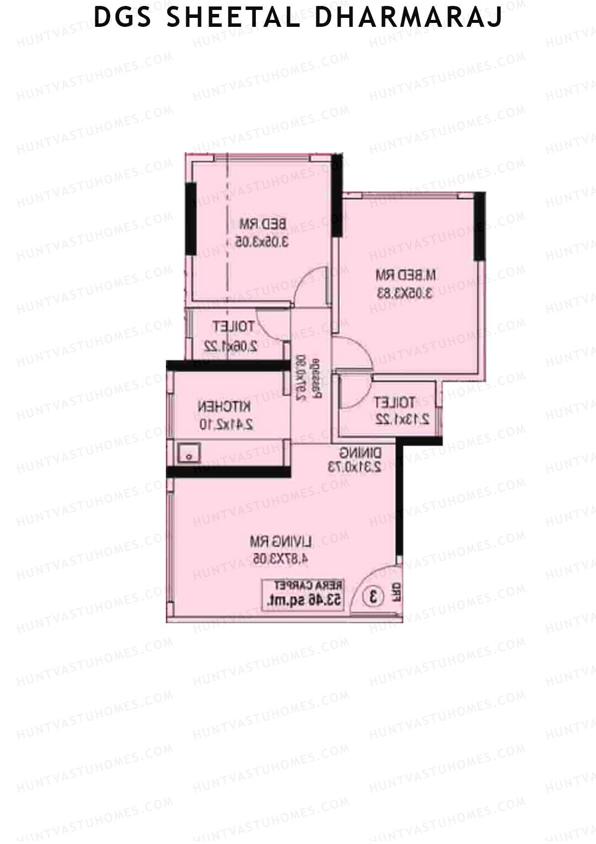 DGS Sheetal Dharmaraj Wing B Unit 2 Floor Plan