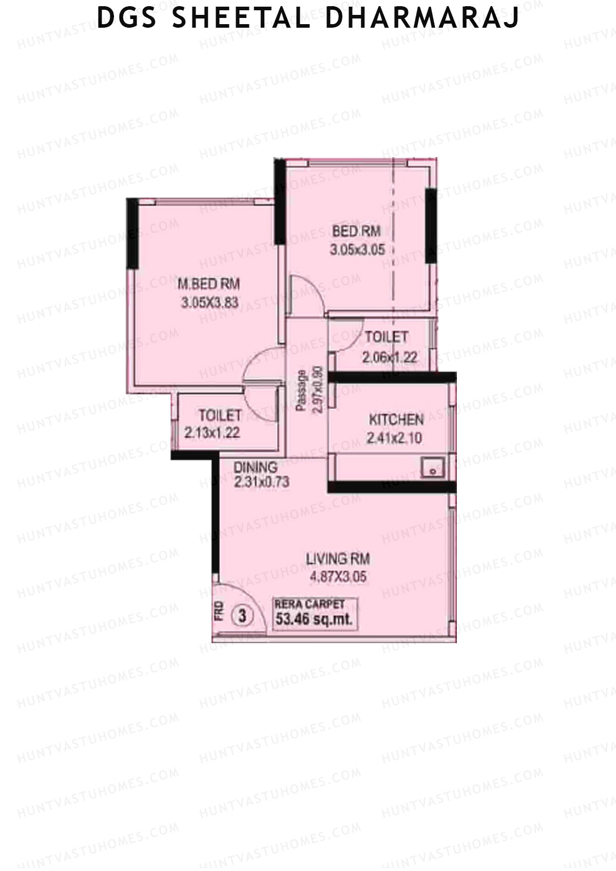 DGS Sheetal Dharmaraj Wing B Unit 3 Floor Plan