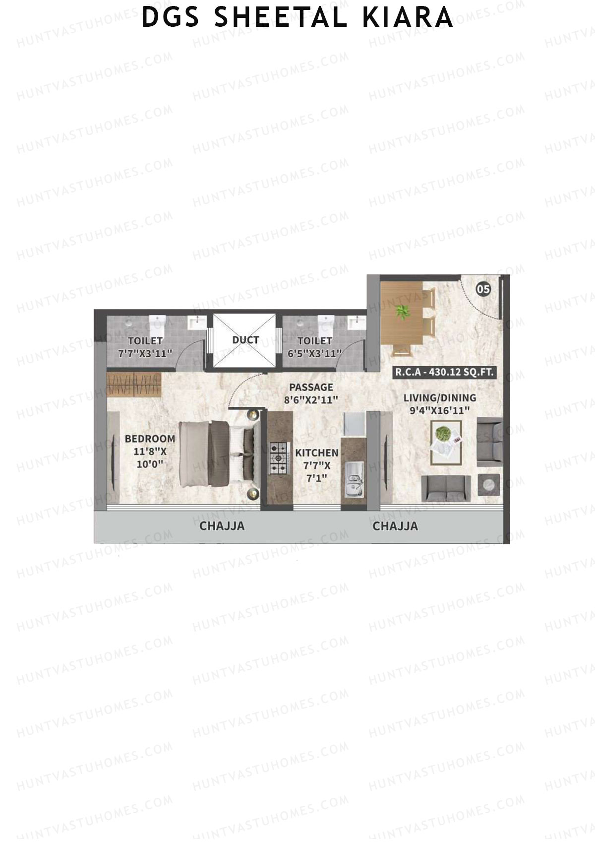 DGS Sheetal Kiara Tower A Unit 5 Floor Plan