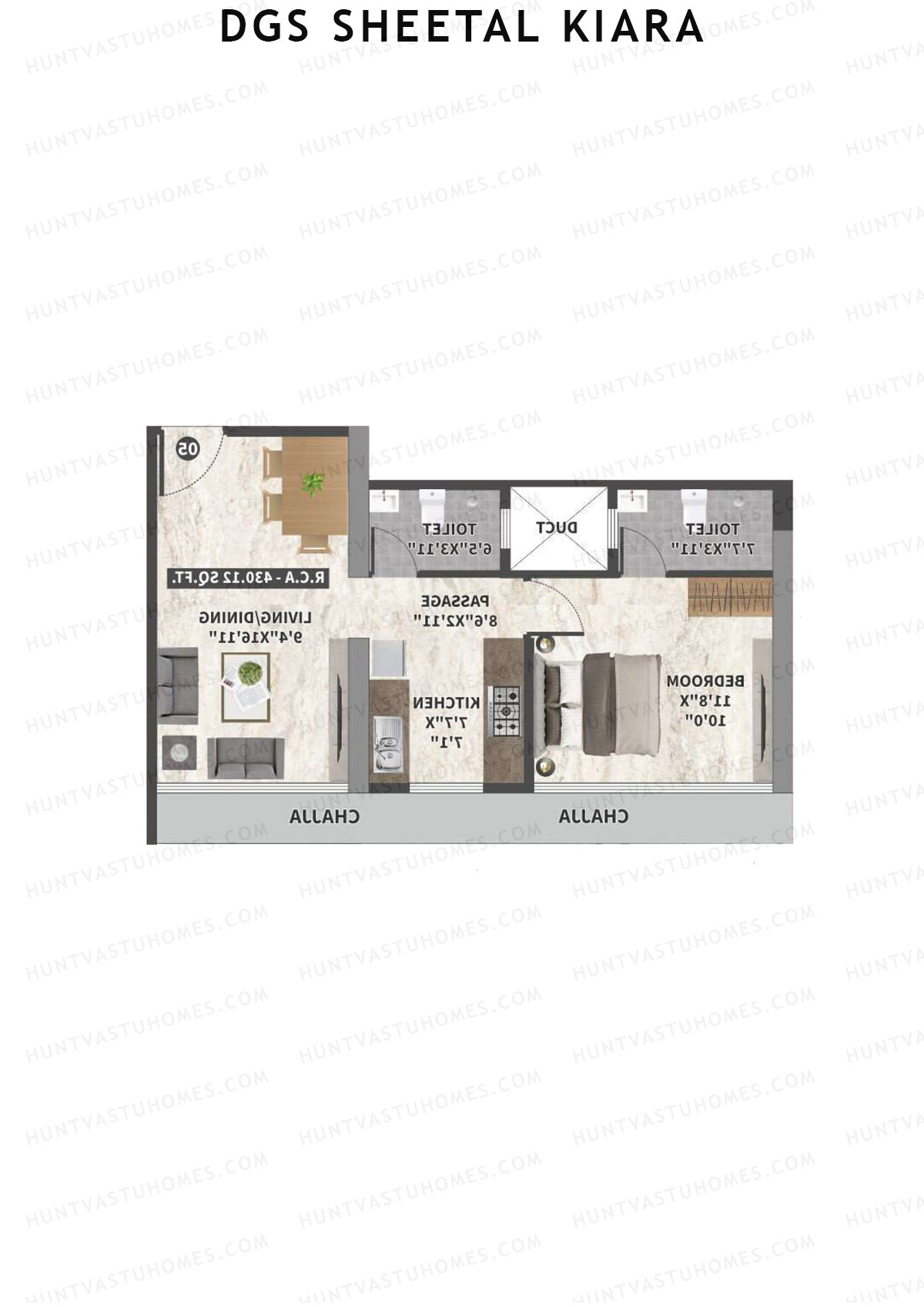 DGS Sheetal Kiara Tower A Unit 6 Floor Plan