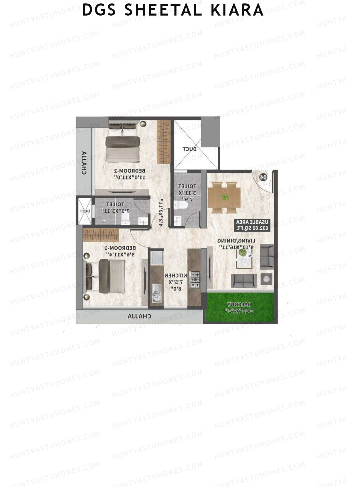 DGS Sheetal Kiara Tower A Unit 7 Floor Plan