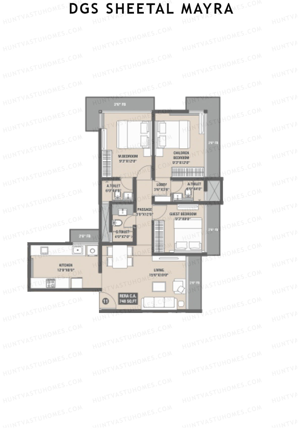 DGS Sheetal Mayra Block A Unit 11 Floor Plan
