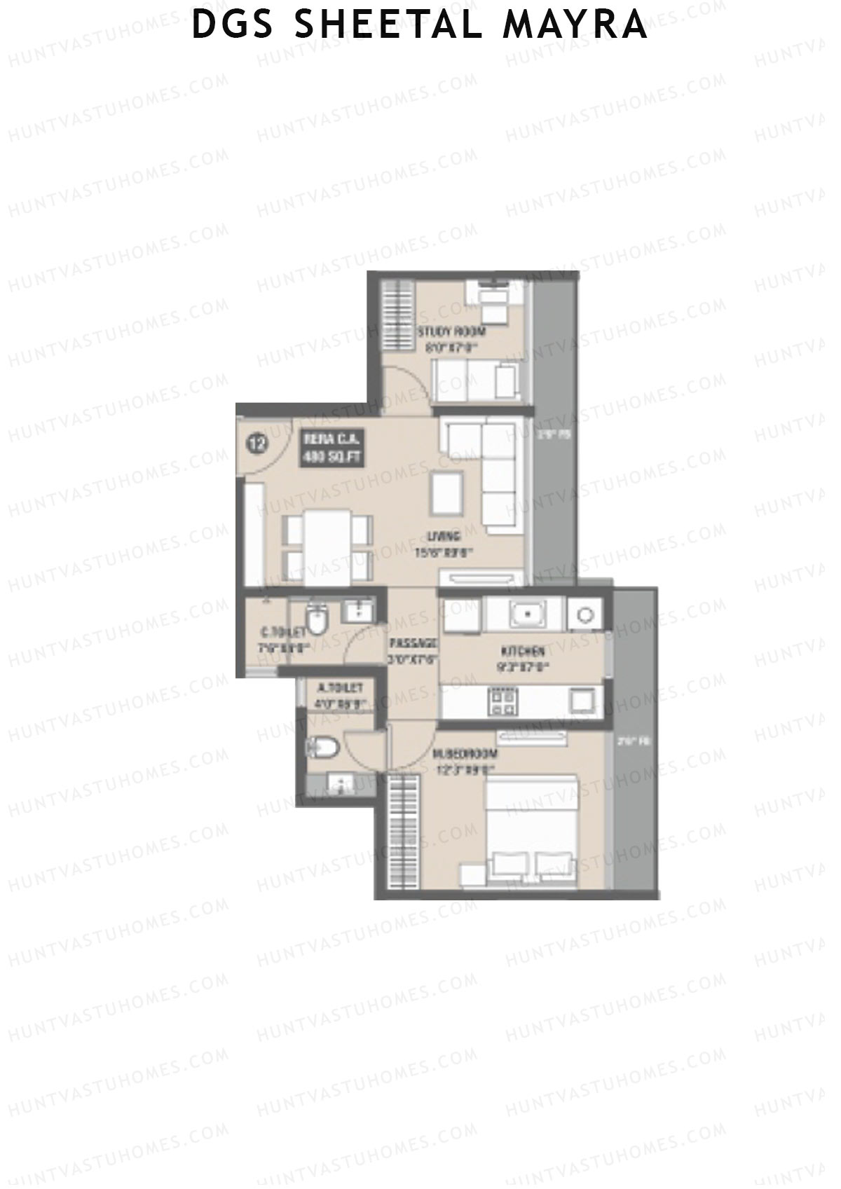 DGS Sheetal Mayra Block A Unit 12 Floor Plan