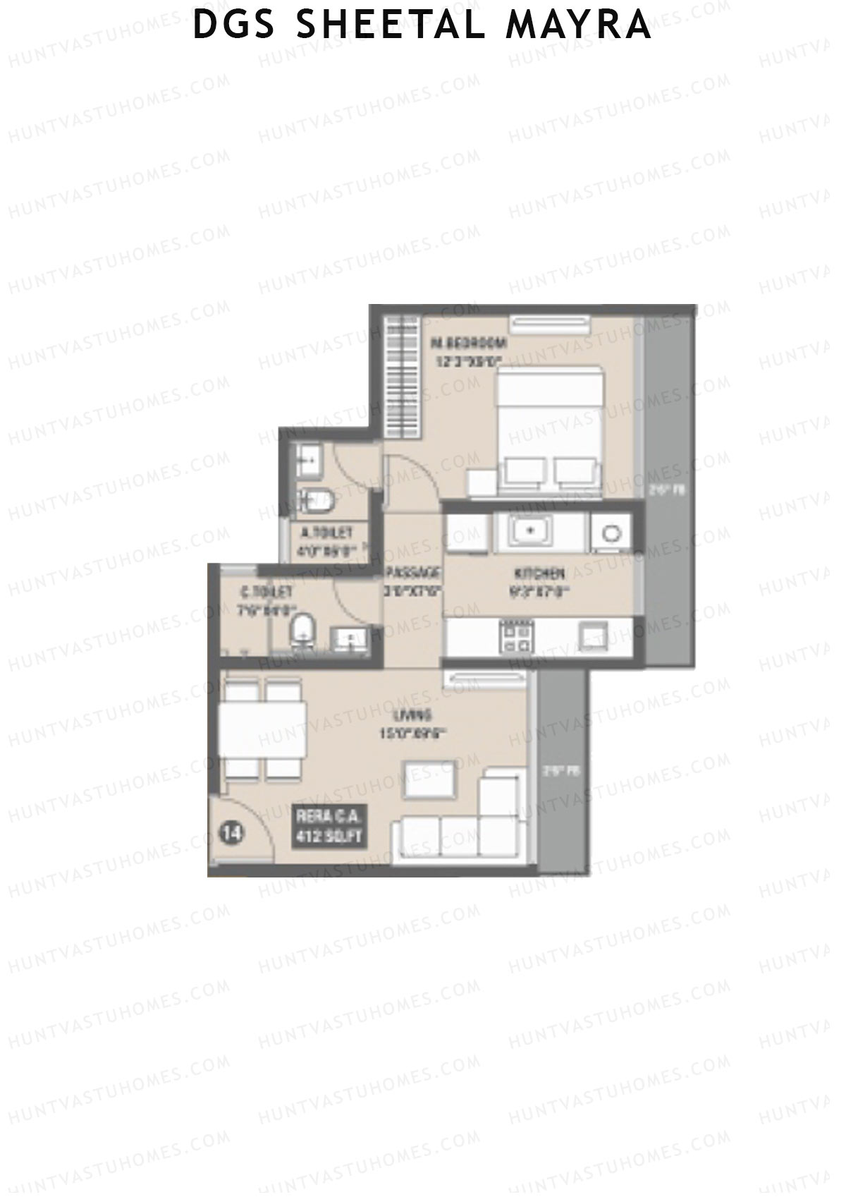 DGS Sheetal Mayra Block A Unit 14 Floor Plan
