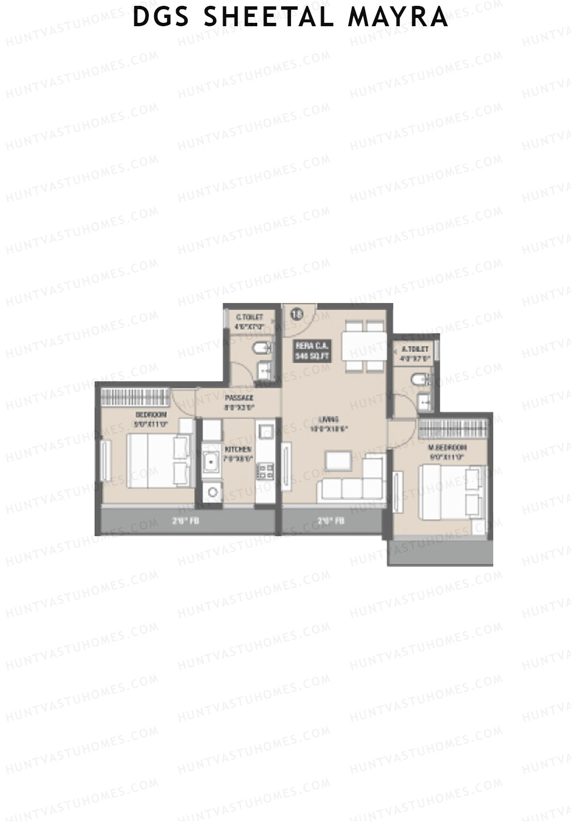 DGS Sheetal Mayra Block A Unit 18 Floor Plan