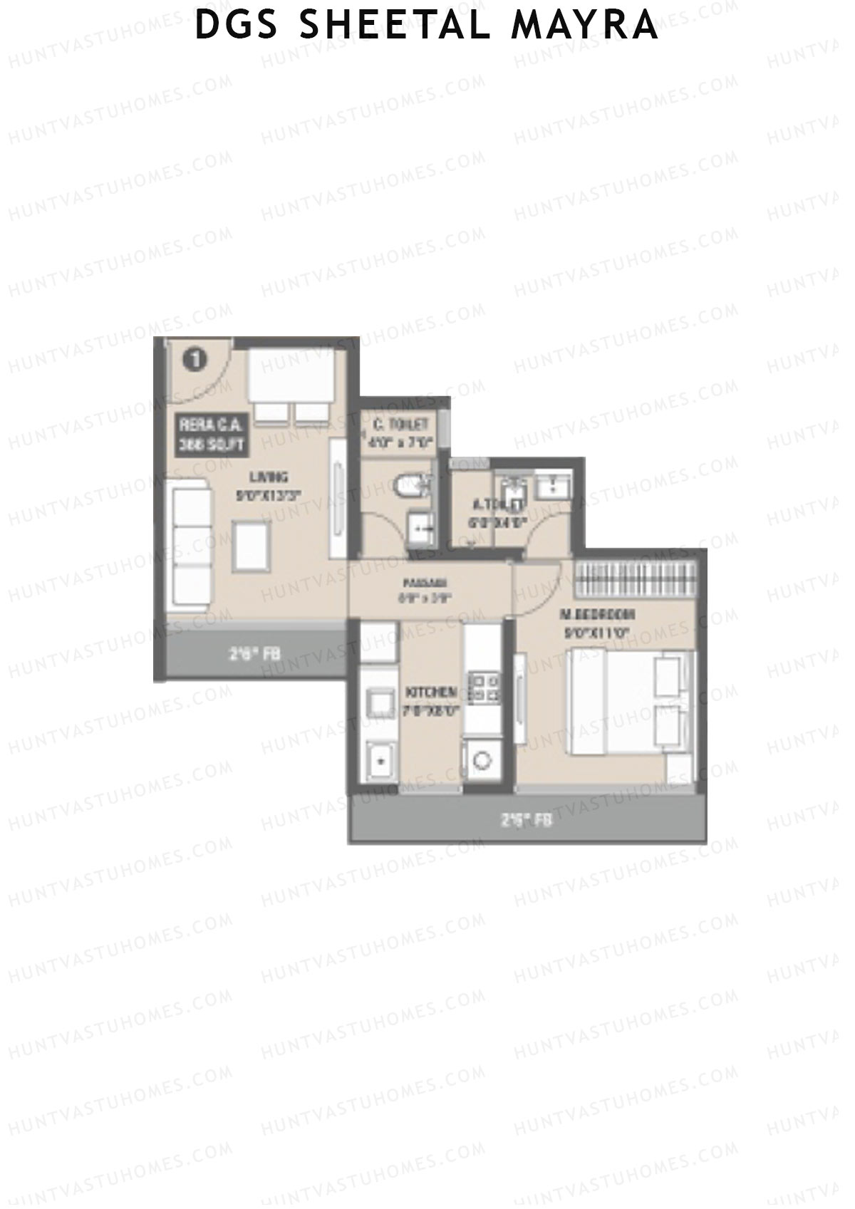 DGS Sheetal Mayra Block A Unit 1 Floor Plan