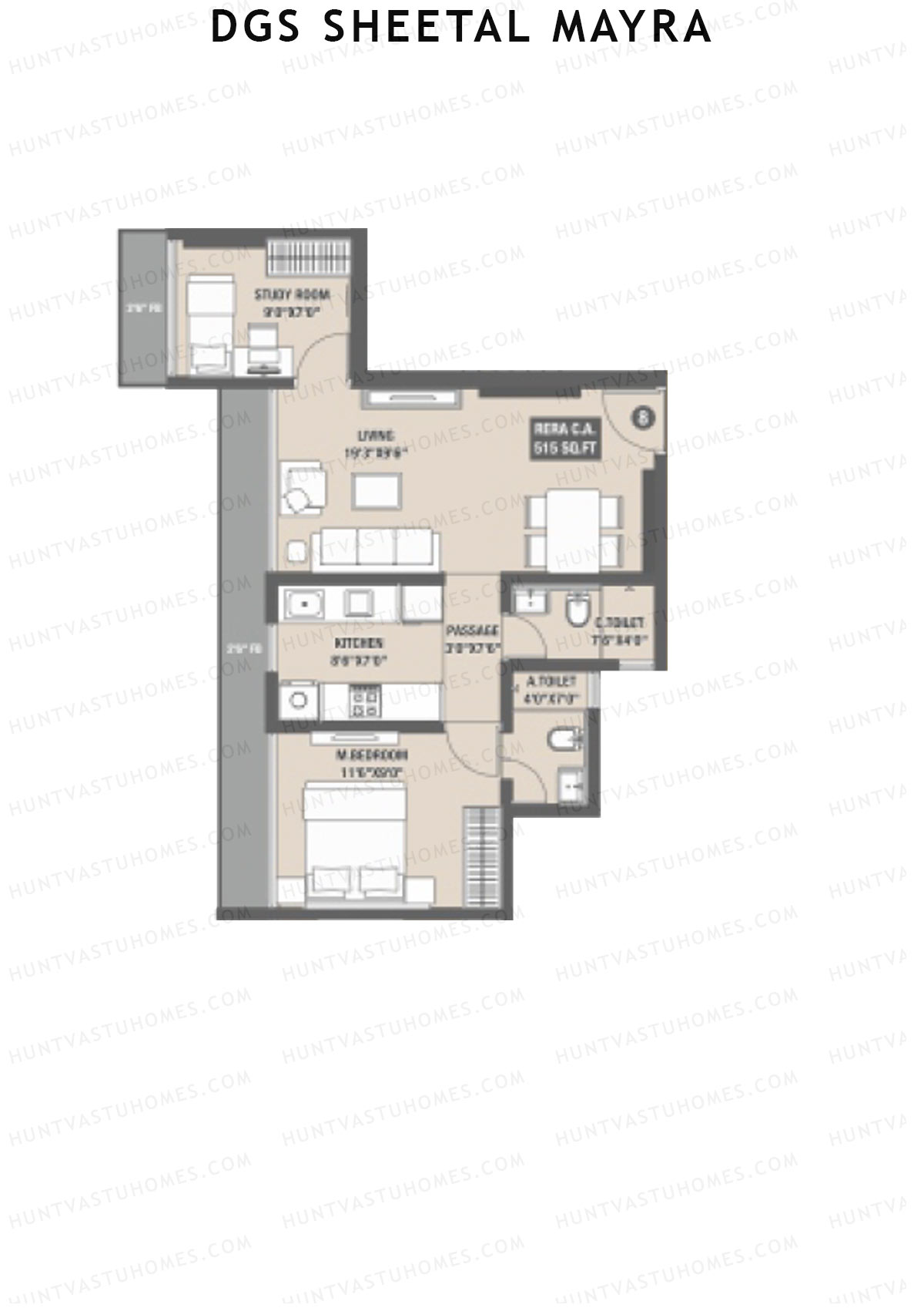 DGS Sheetal Mayra Block A Unit 8 Floor Plan