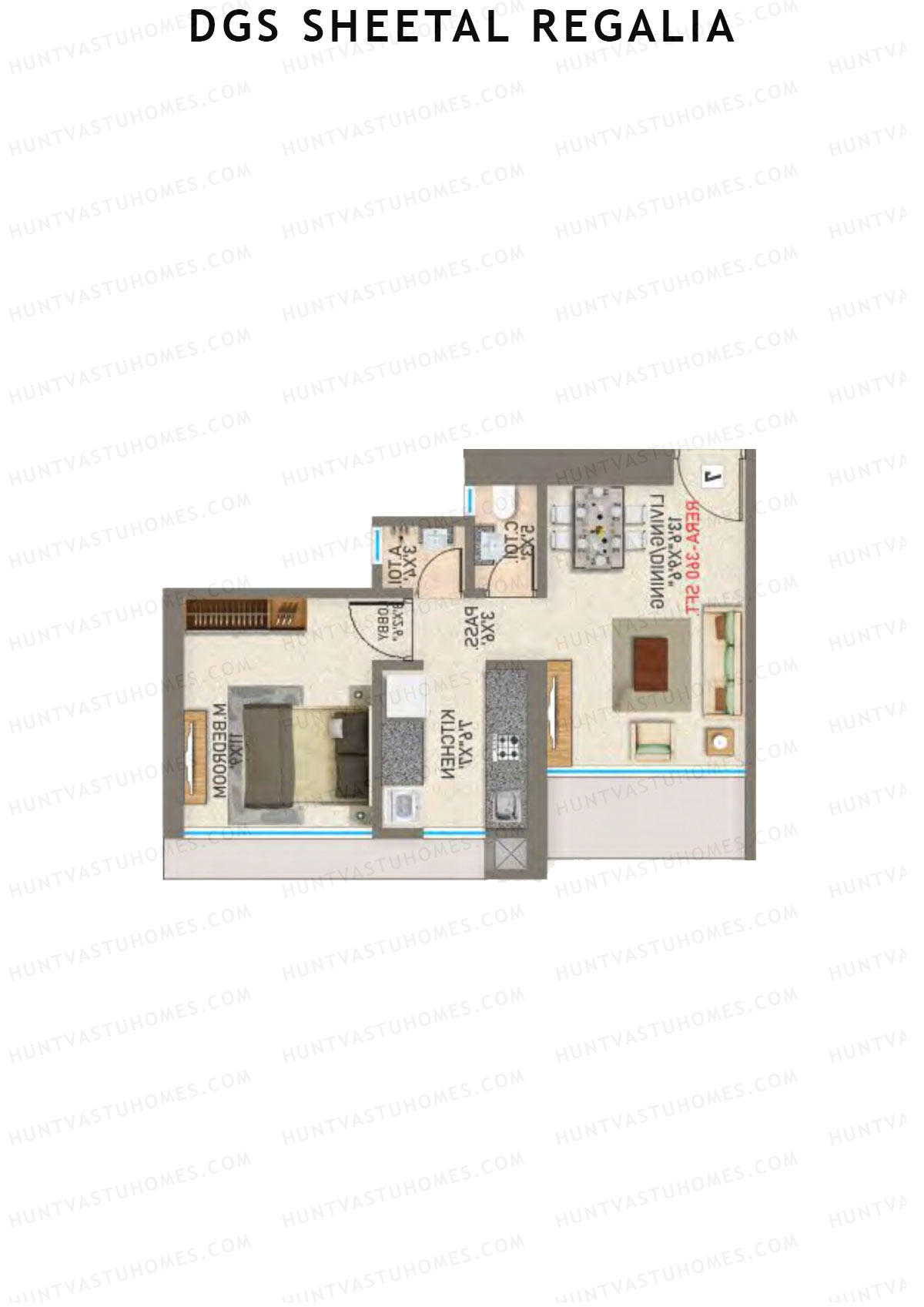 DGS Sheetal Regalia Wing A Unit 10 Floor Plan