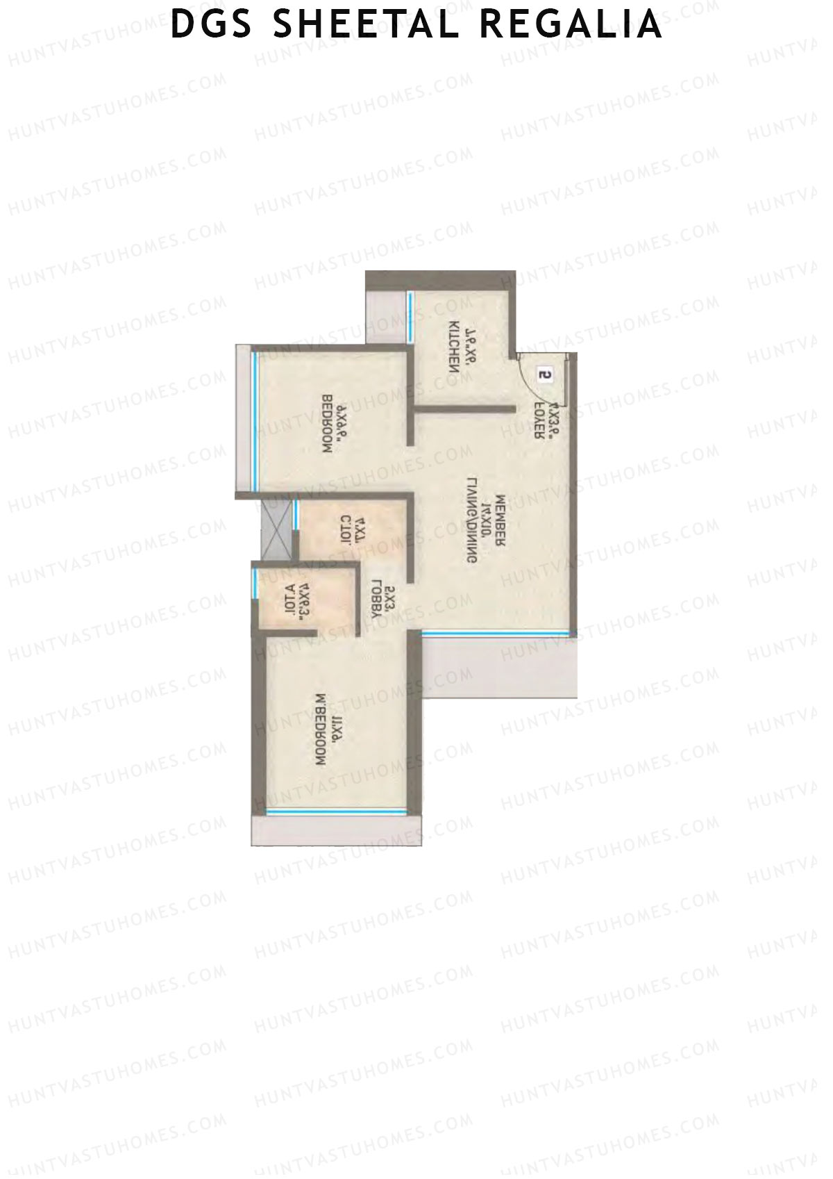 DGS Sheetal Regalia Wing A Unit 2 Floor Plan