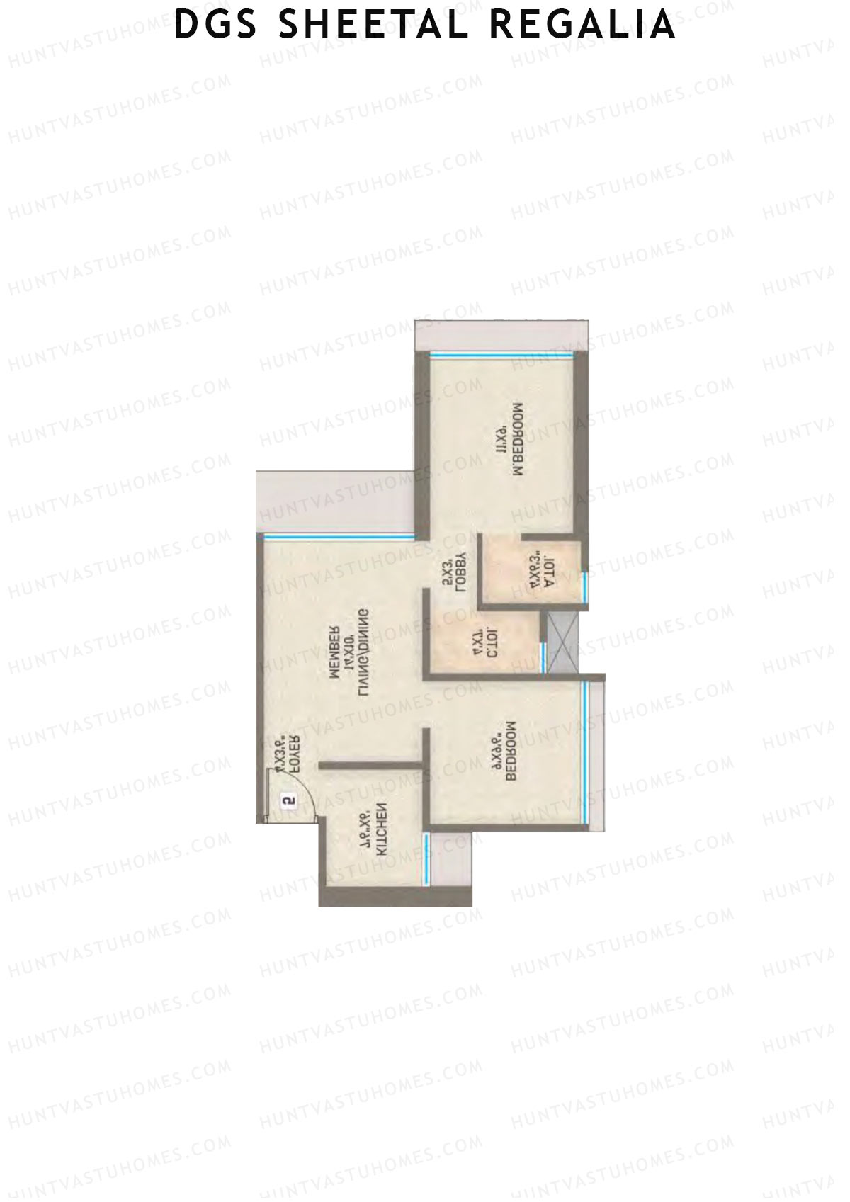 DGS Sheetal Regalia Wing A Unit 6 Floor Plan