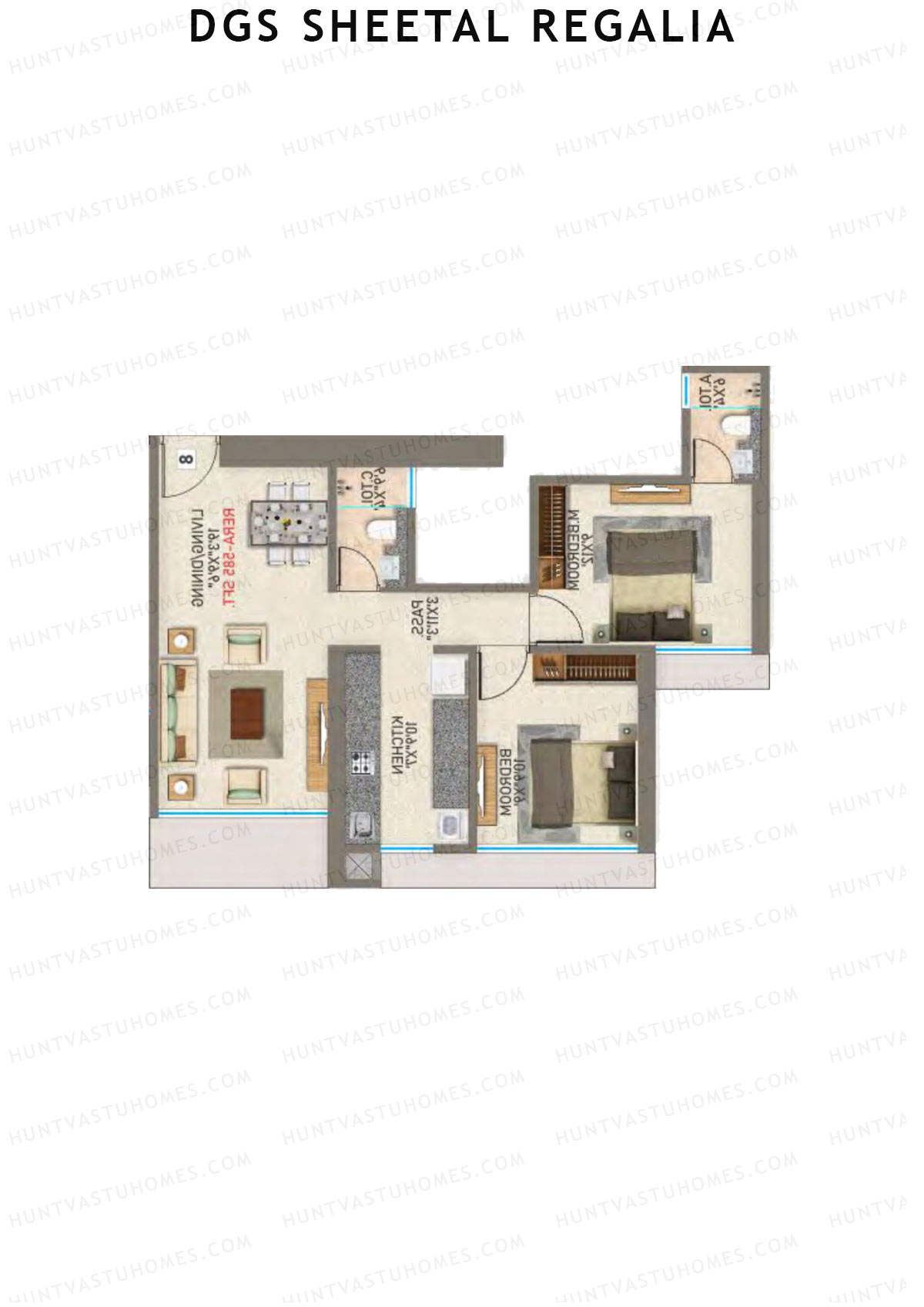 DGS Sheetal Regalia Wing A Unit 9 Floor Plan