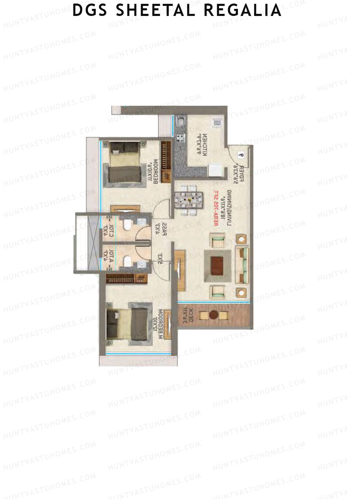 DGS Sheetal Regalia Wing B Unit 10 Floor Plan