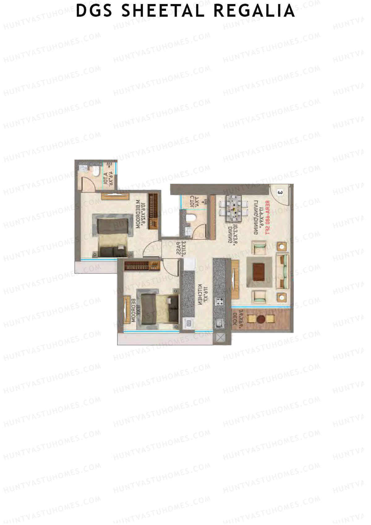DGS Sheetal Regalia Wing B Unit 2 Floor Plan