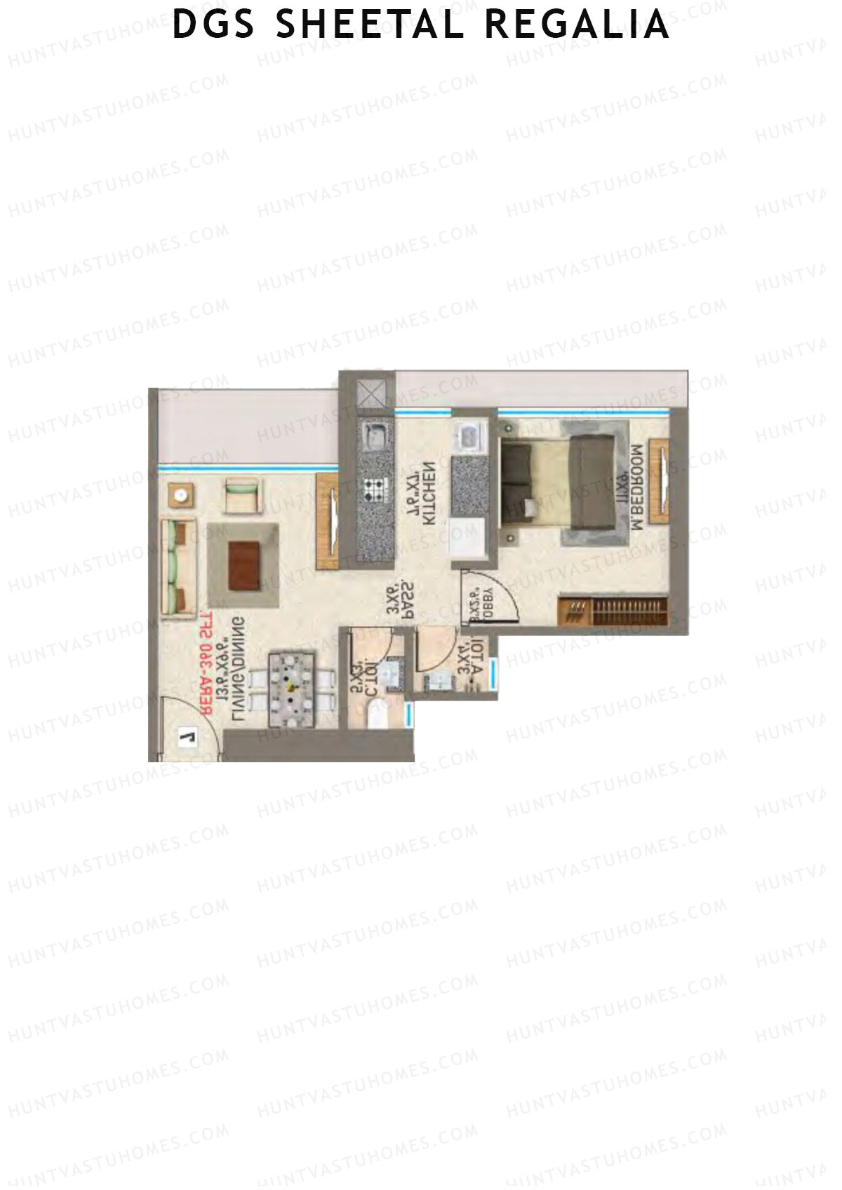 DGS Sheetal Regalia Wing B Unit 4 Floor Plan
