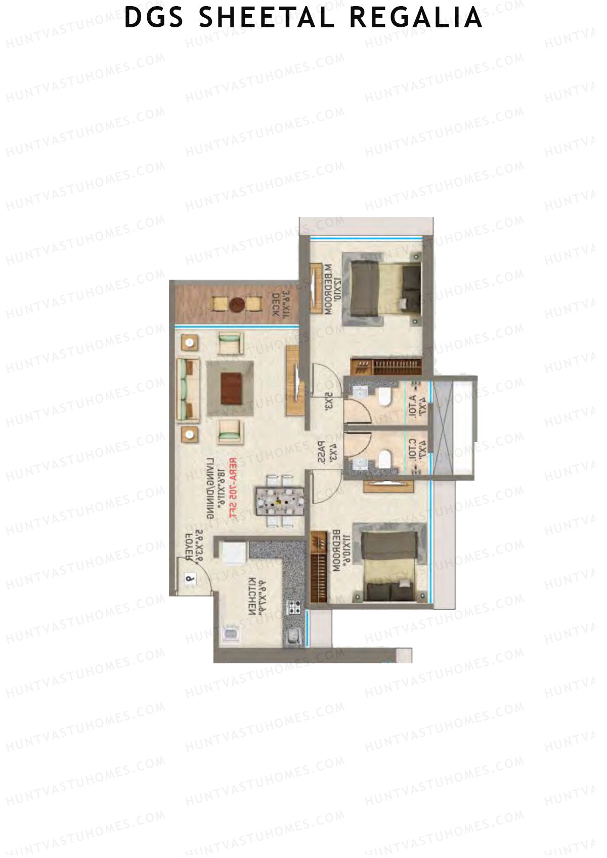 DGS Sheetal Regalia Wing B Unit 6 Floor Plan