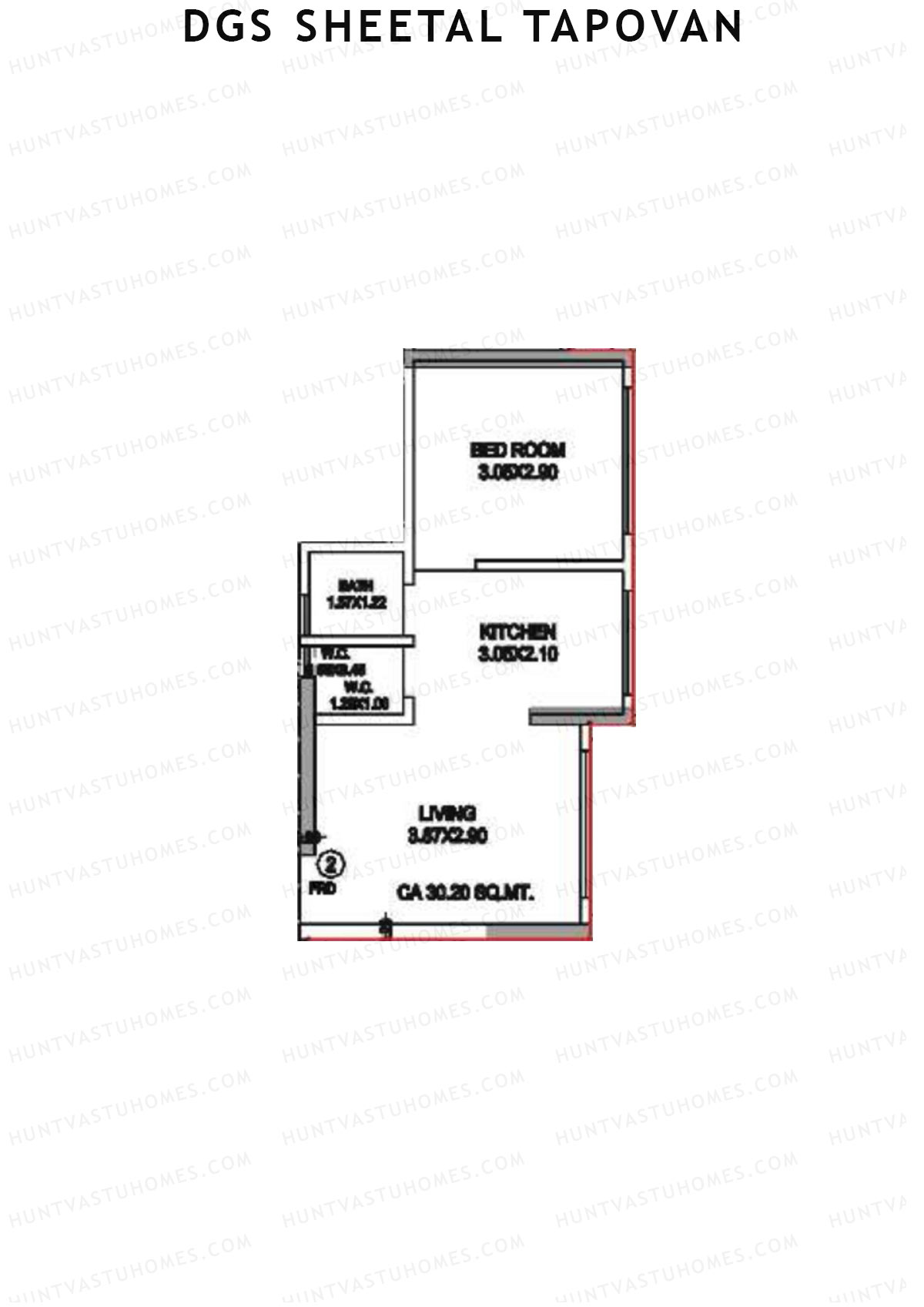 DGS Sheetal Tapovan Wing F Unit 2 Floor Plan
