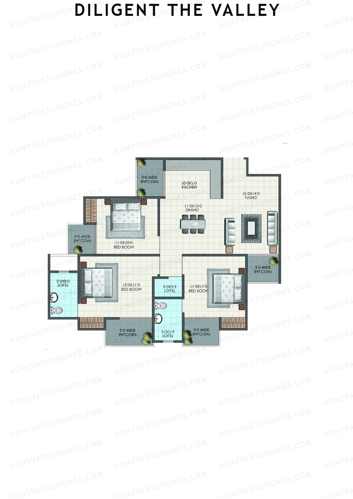 Diligent The Valley Tower A Unit 5 Floor Plan