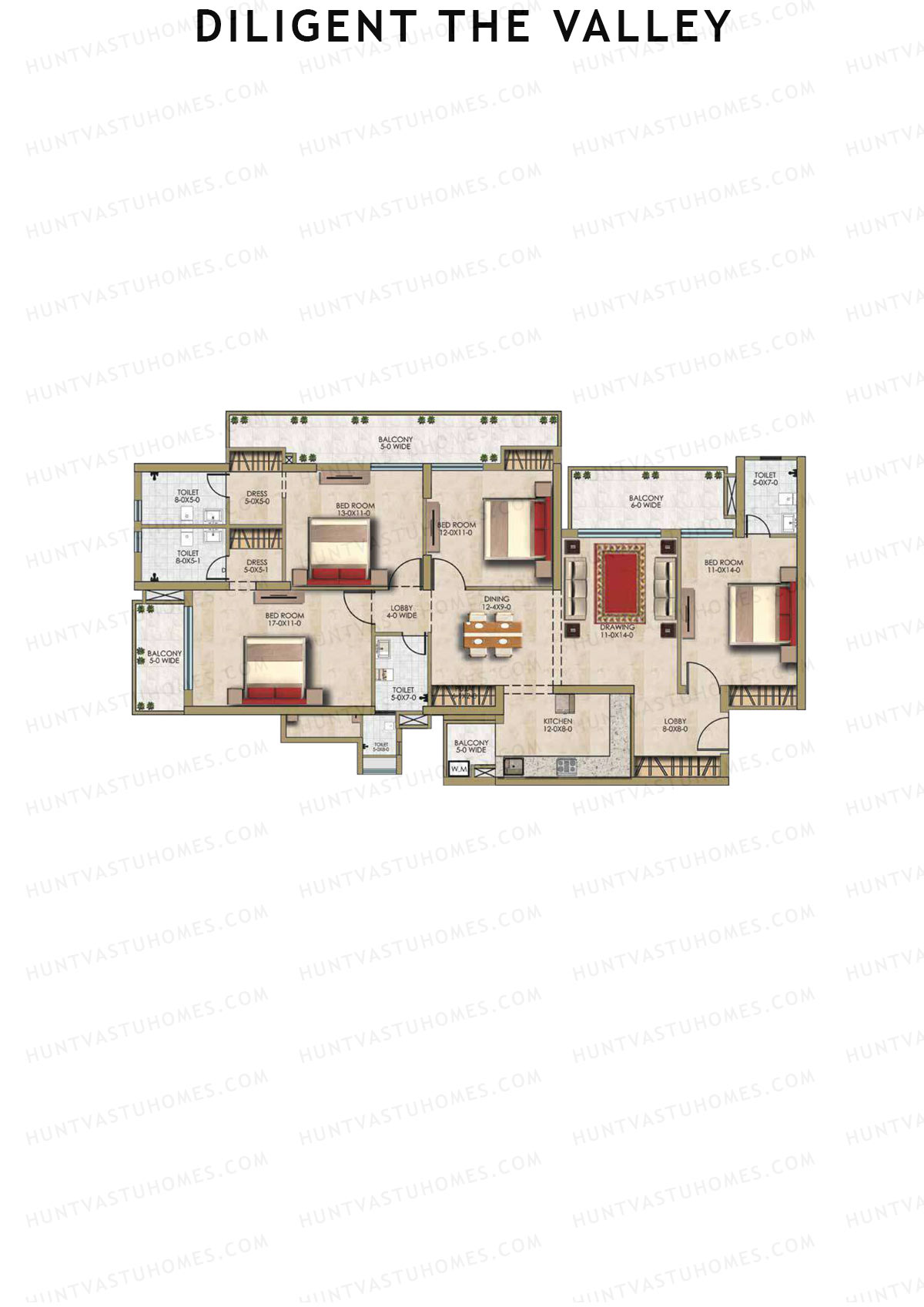 Diligent The Valley Tower B Unit 5 Floor Plan