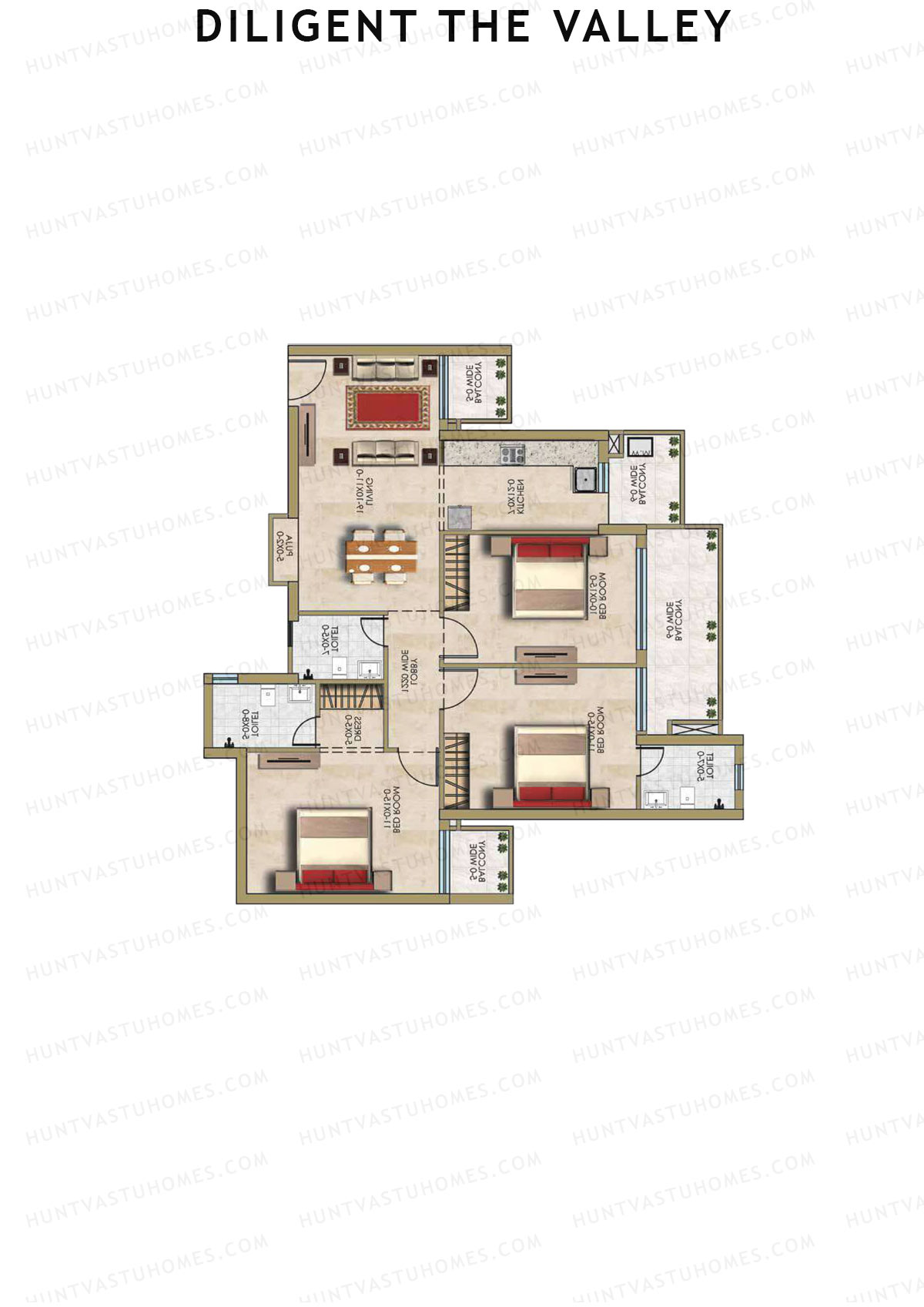 Diligent The Valley Tower B Unit 7 Floor Plan