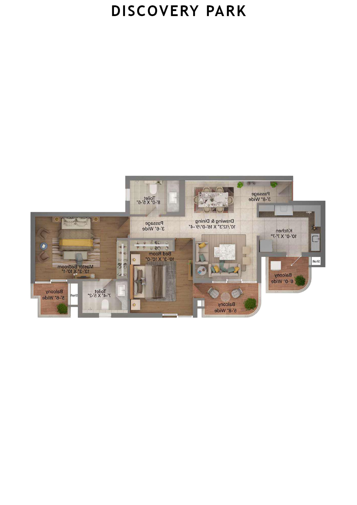 Discovery Park Tower A Unit 7 Floor Plan