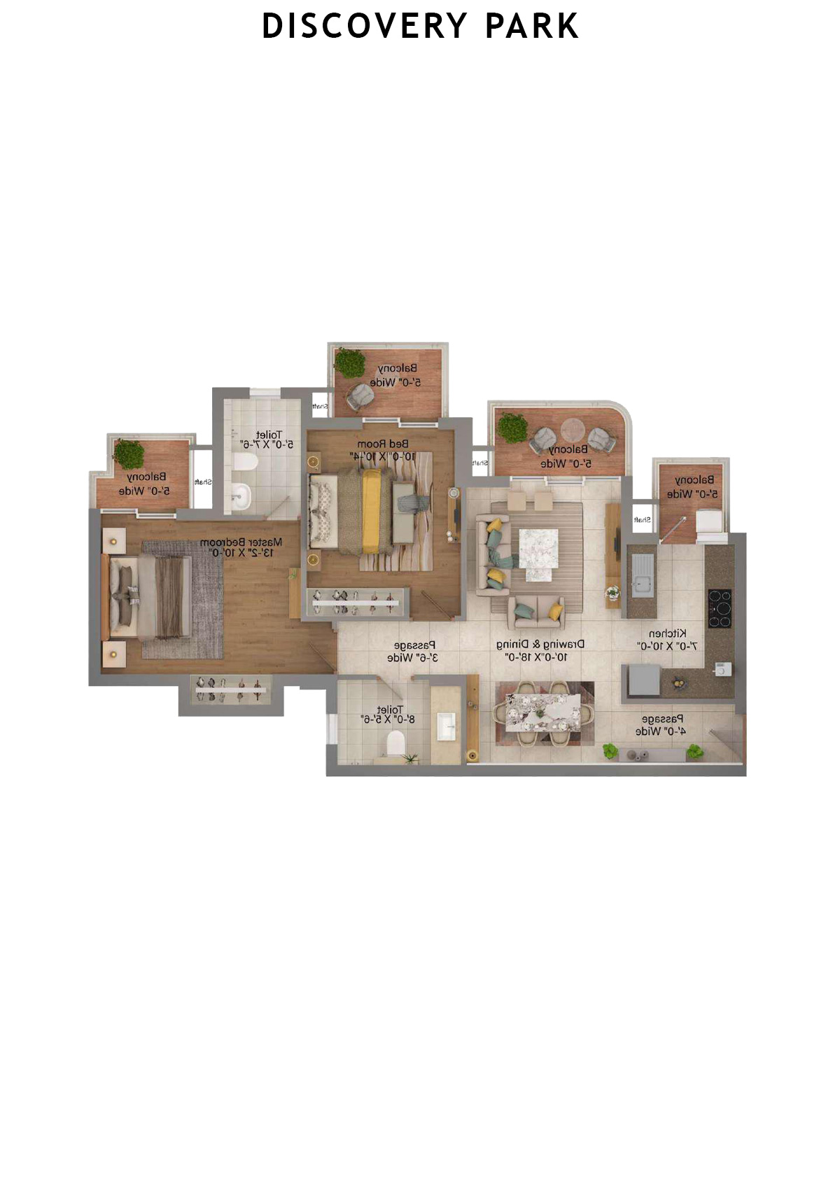 Discovery Park Tower A Unit 8 Floor Plan