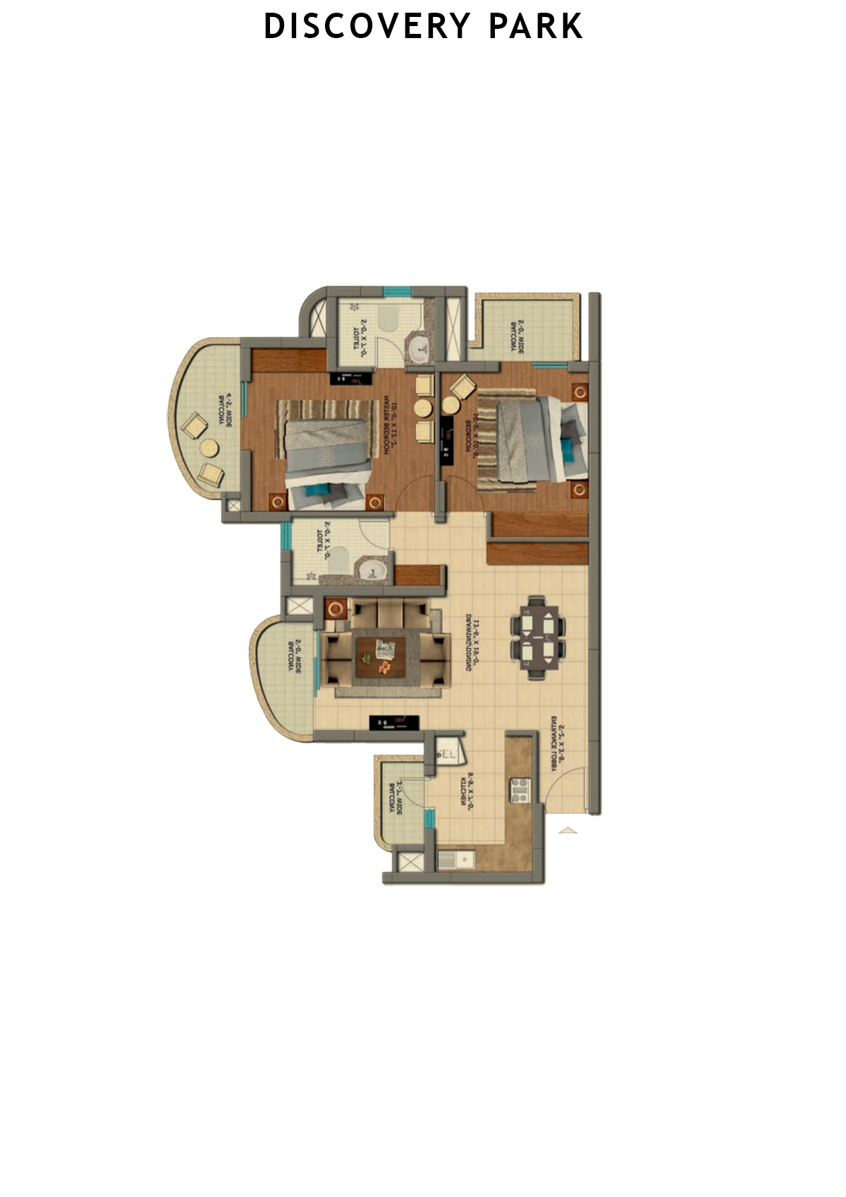 Discovery Park Tower B Unit 1 Floor Plan
