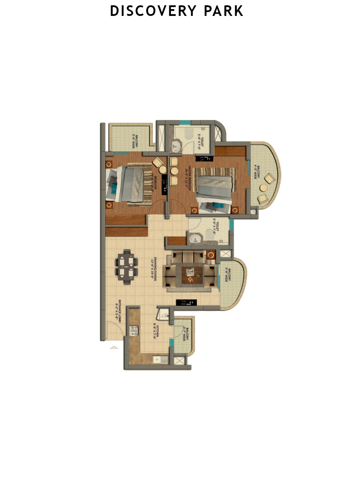 Discovery Park Tower B Unit 2 Floor Plan