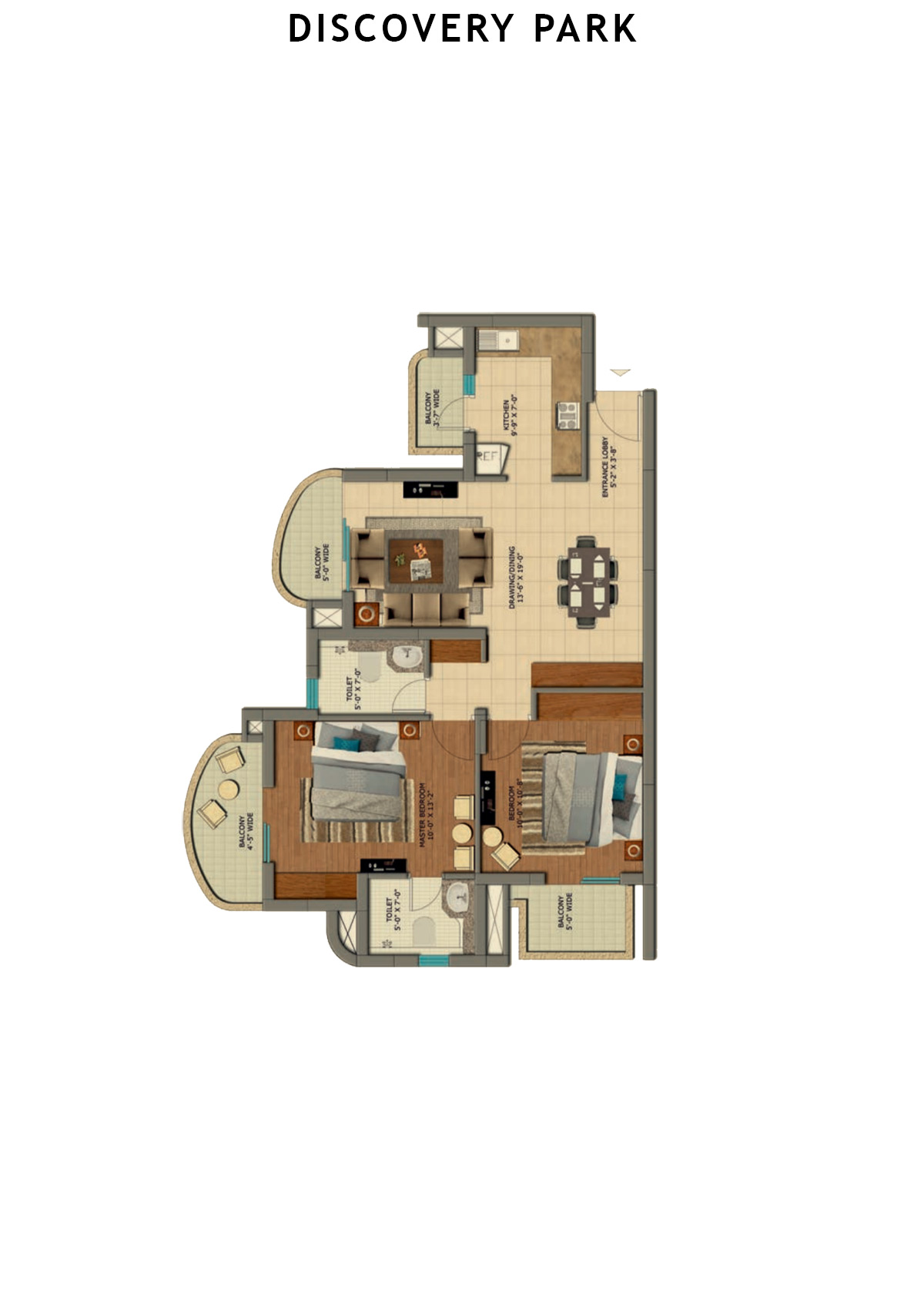 Discovery Park Tower B Unit 6 Floor Plan