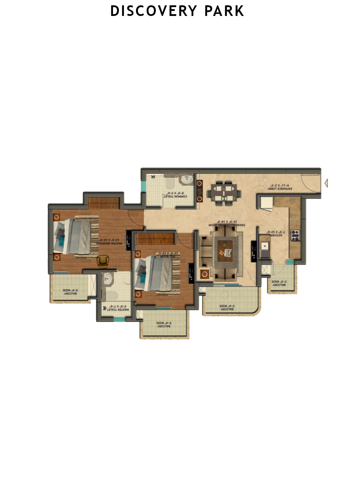 Discovery Park Tower F Unit 1 Floor Plan