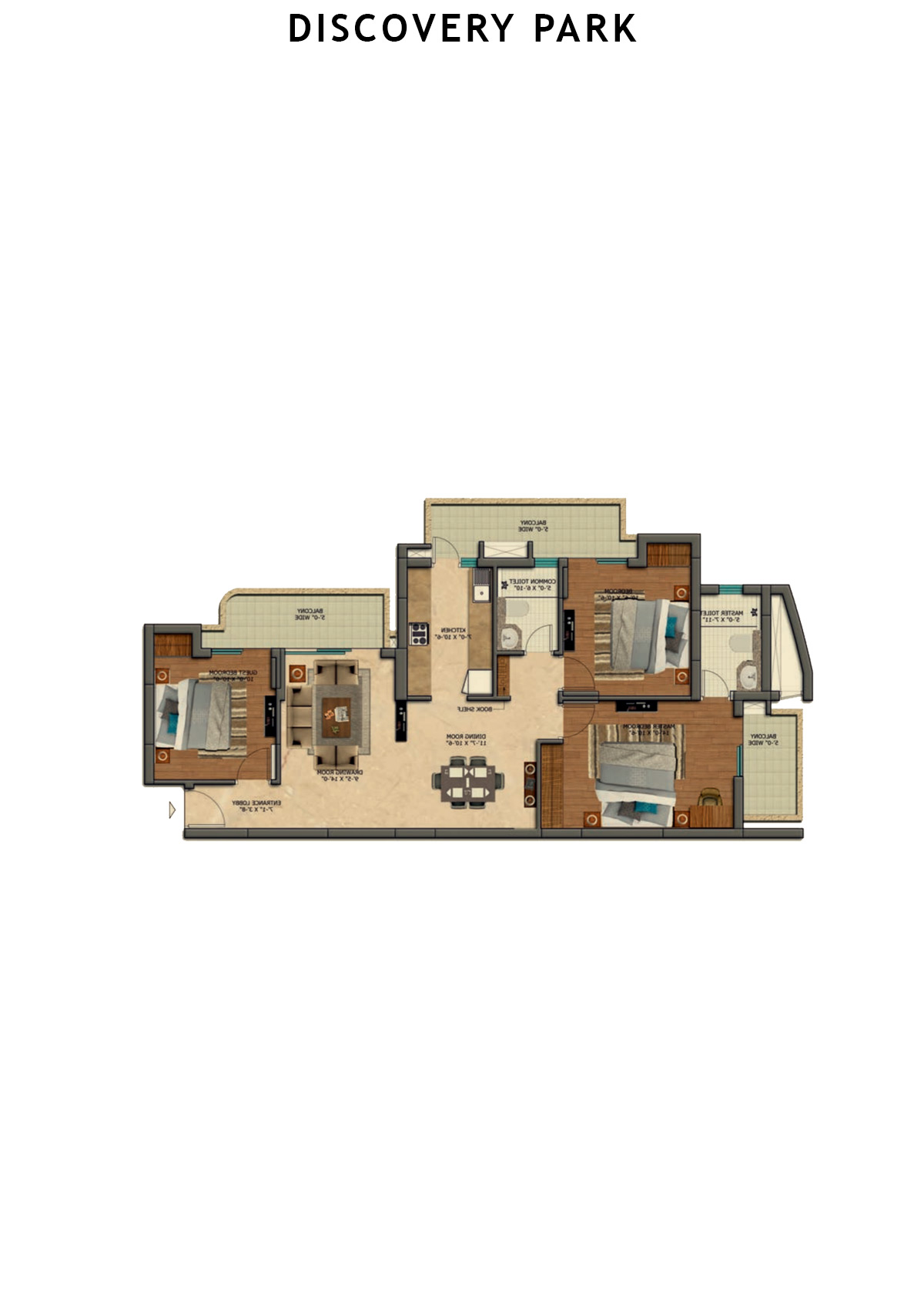 Discovery Park Tower F Unit 5 Floor Plan