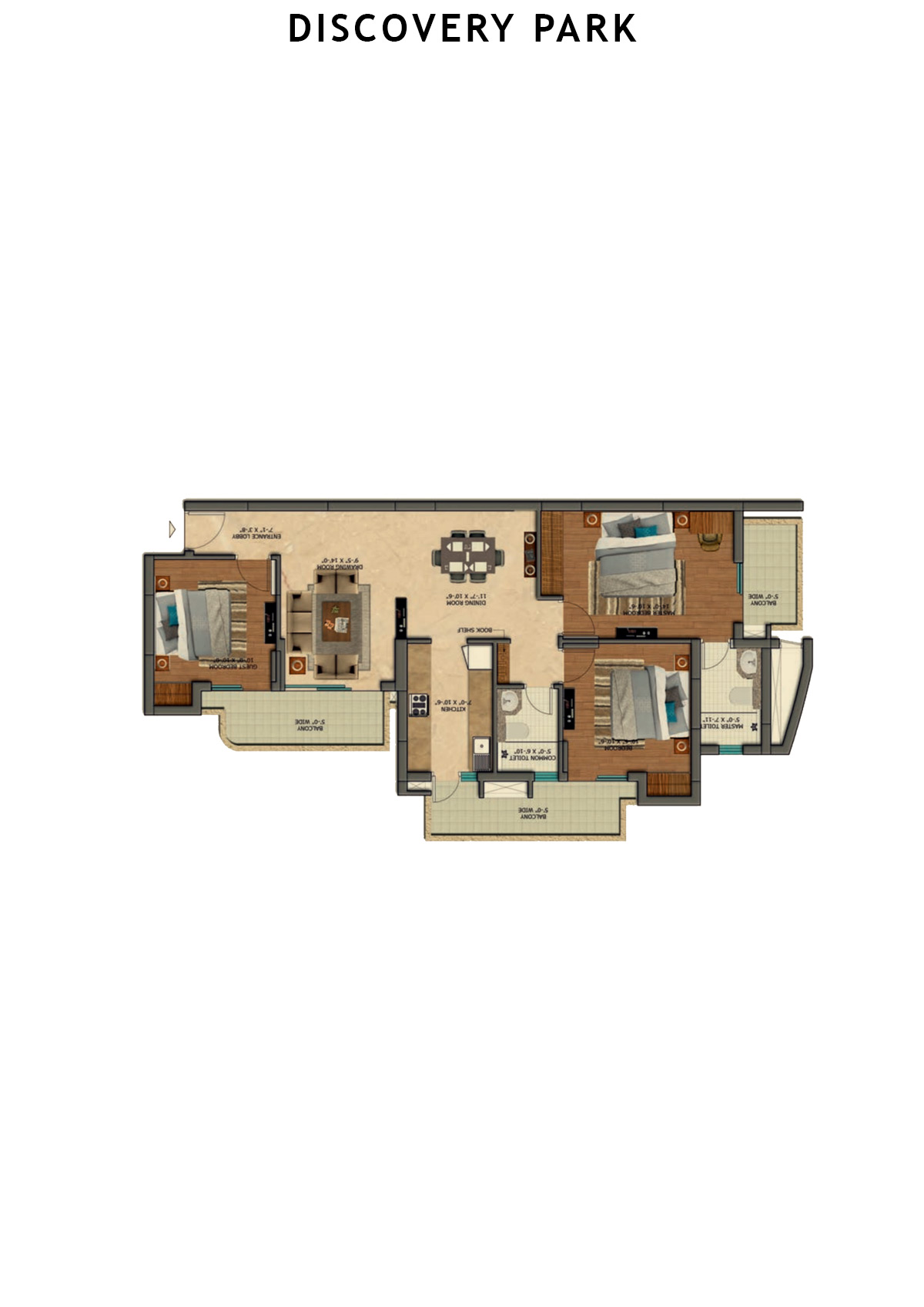 Discovery Park Tower F Unit 6 Floor Plan