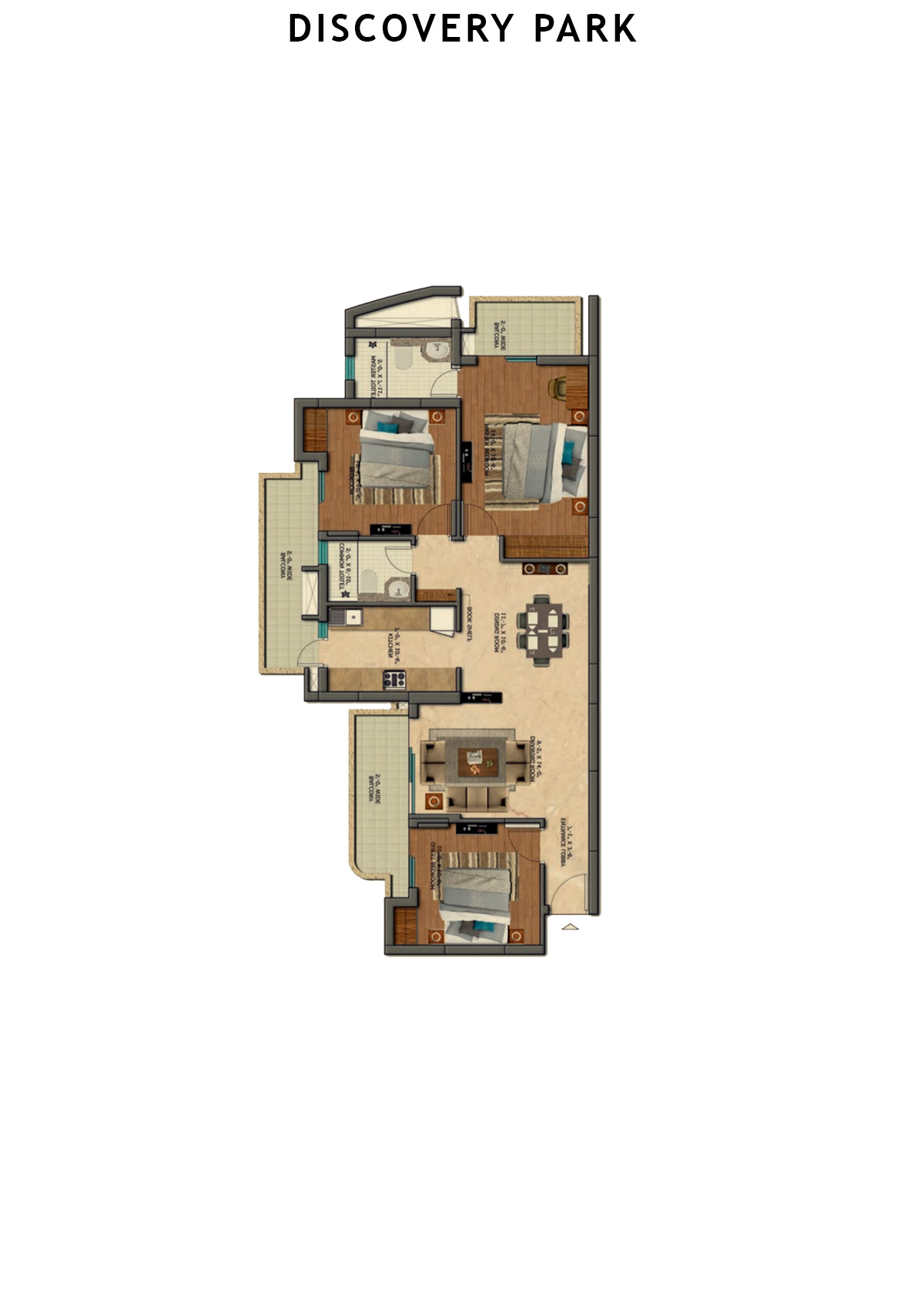 Discovery Park Tower H Unit 3 Floor Plan