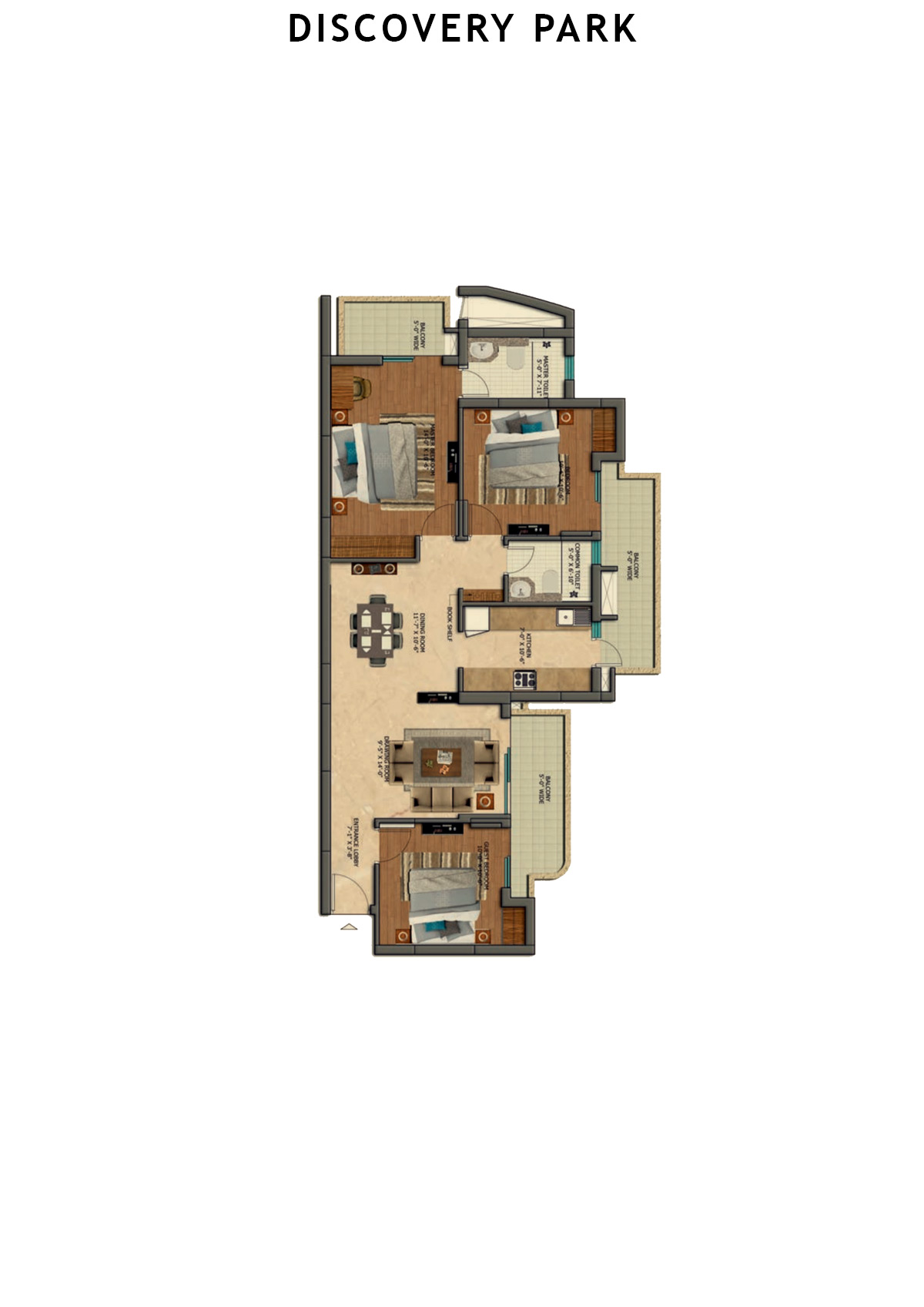 Discovery Park Tower H Unit 4 Floor Plan