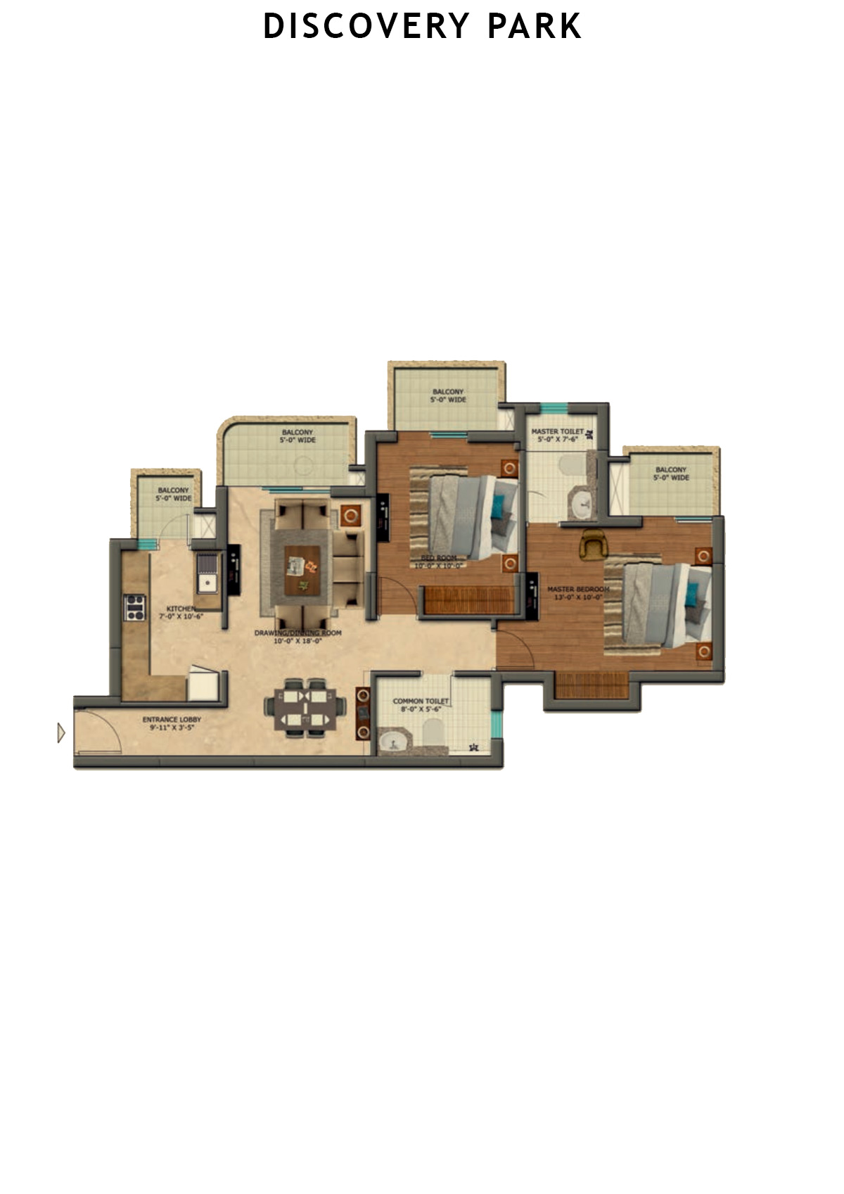 Discovery Park Tower H Unit 5 Floor Plan