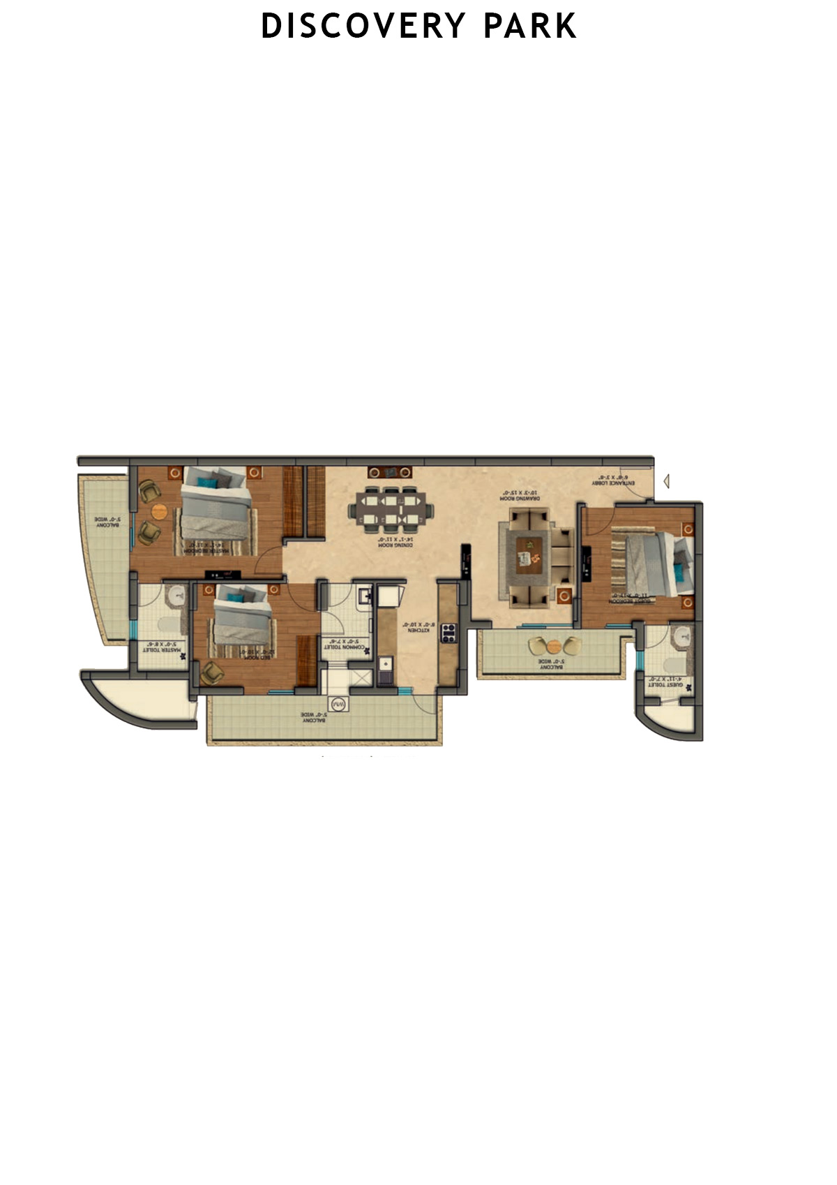 Discovery Park Tower K Unit 1 Floor Plan