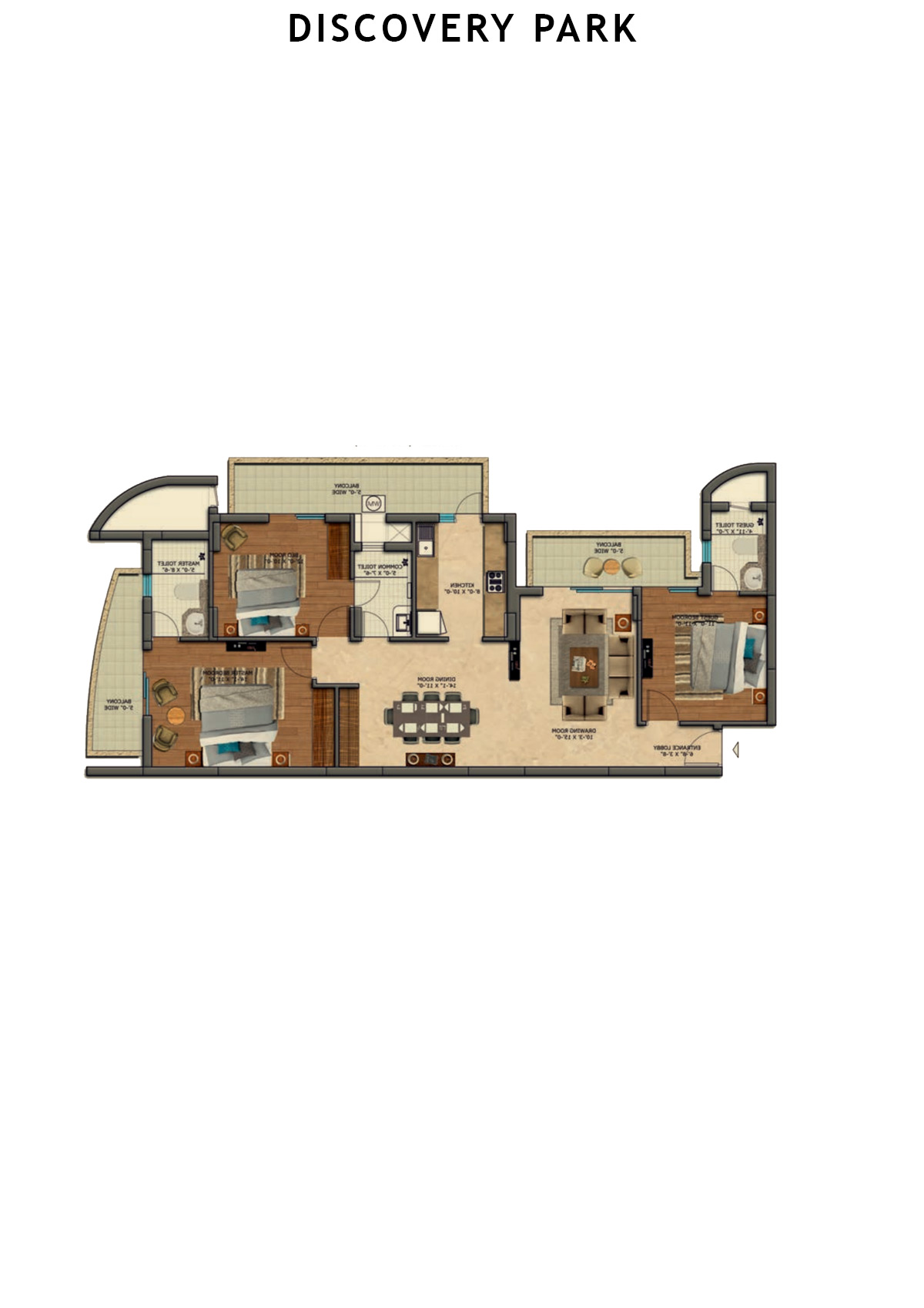 Discovery Park Tower K Unit 2 Floor Plan