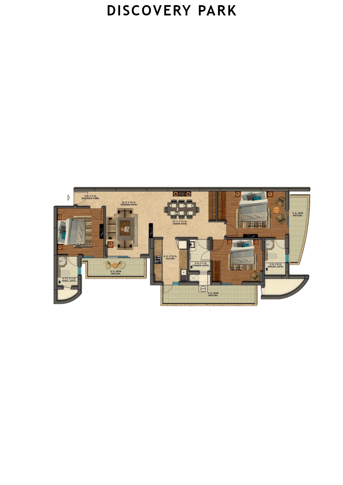 Discovery Park Tower K Unit 4 Floor Plan