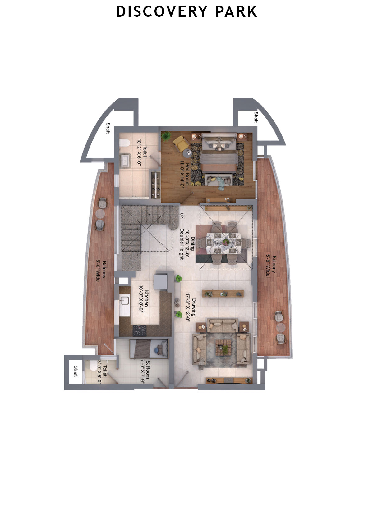 Discovery Park Tower M Unit 1 (Duplex ) Floor Plan