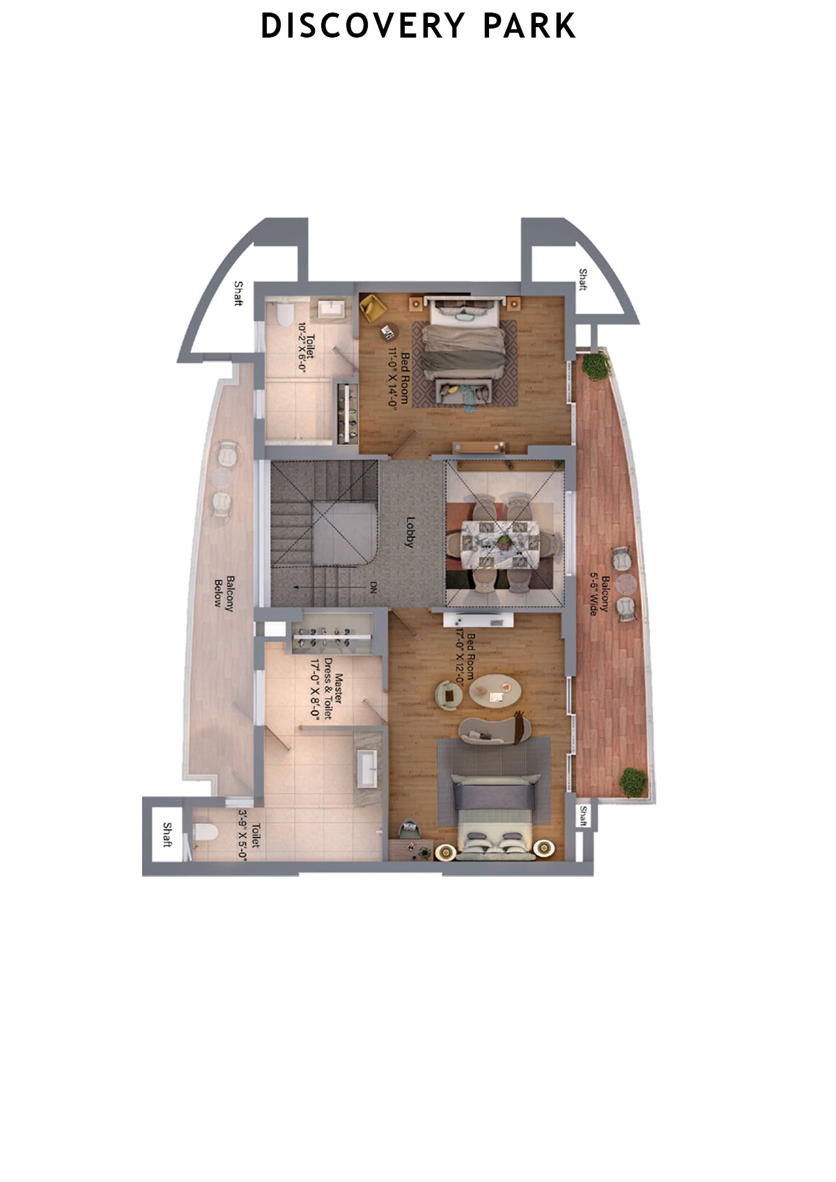 Discovery Park Tower M Unit 1 (Duplex ) Floor Plan