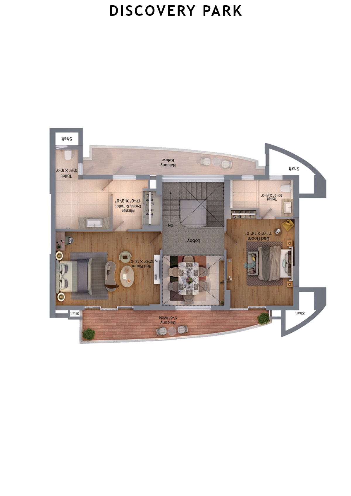 Discovery Park Tower M Unit 2 (Duplex ) Floor Plan