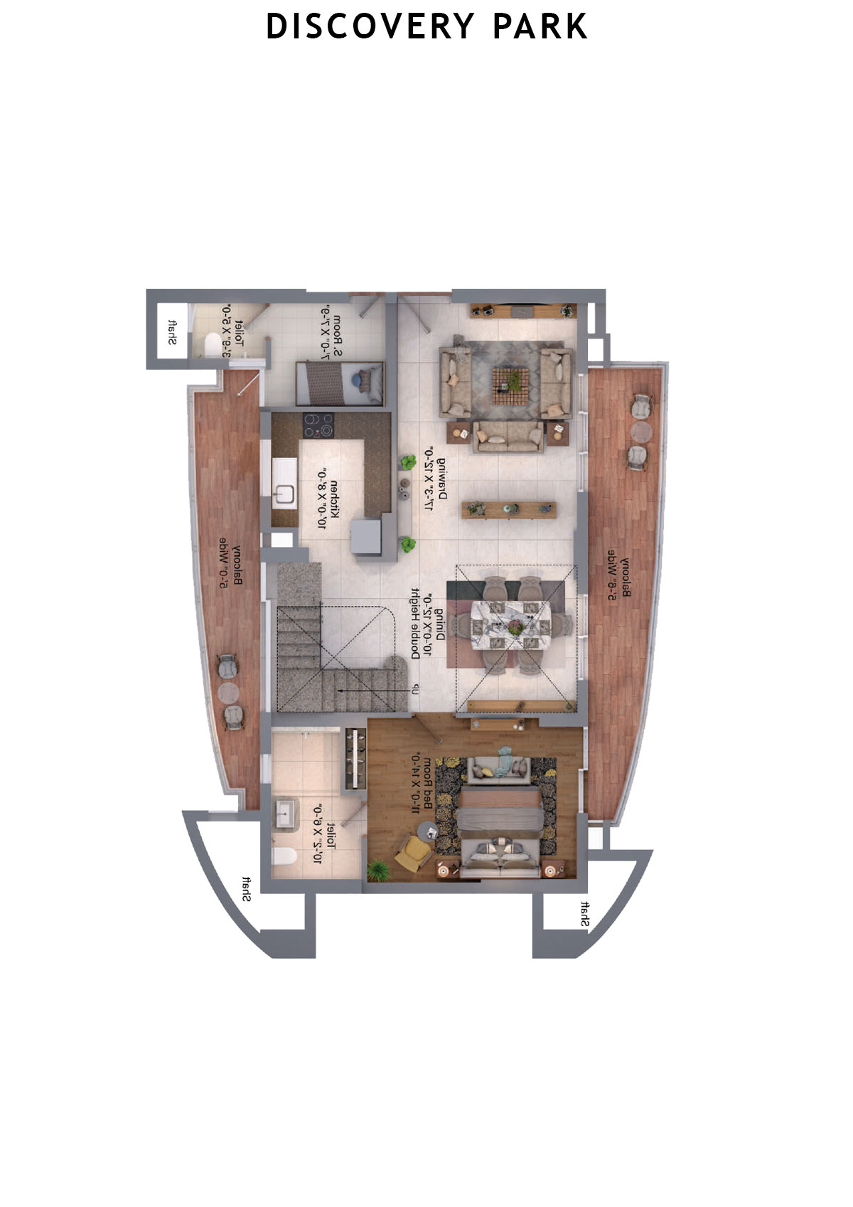 Discovery Park Tower M Unit 3 (Duplex ) Floor Plan